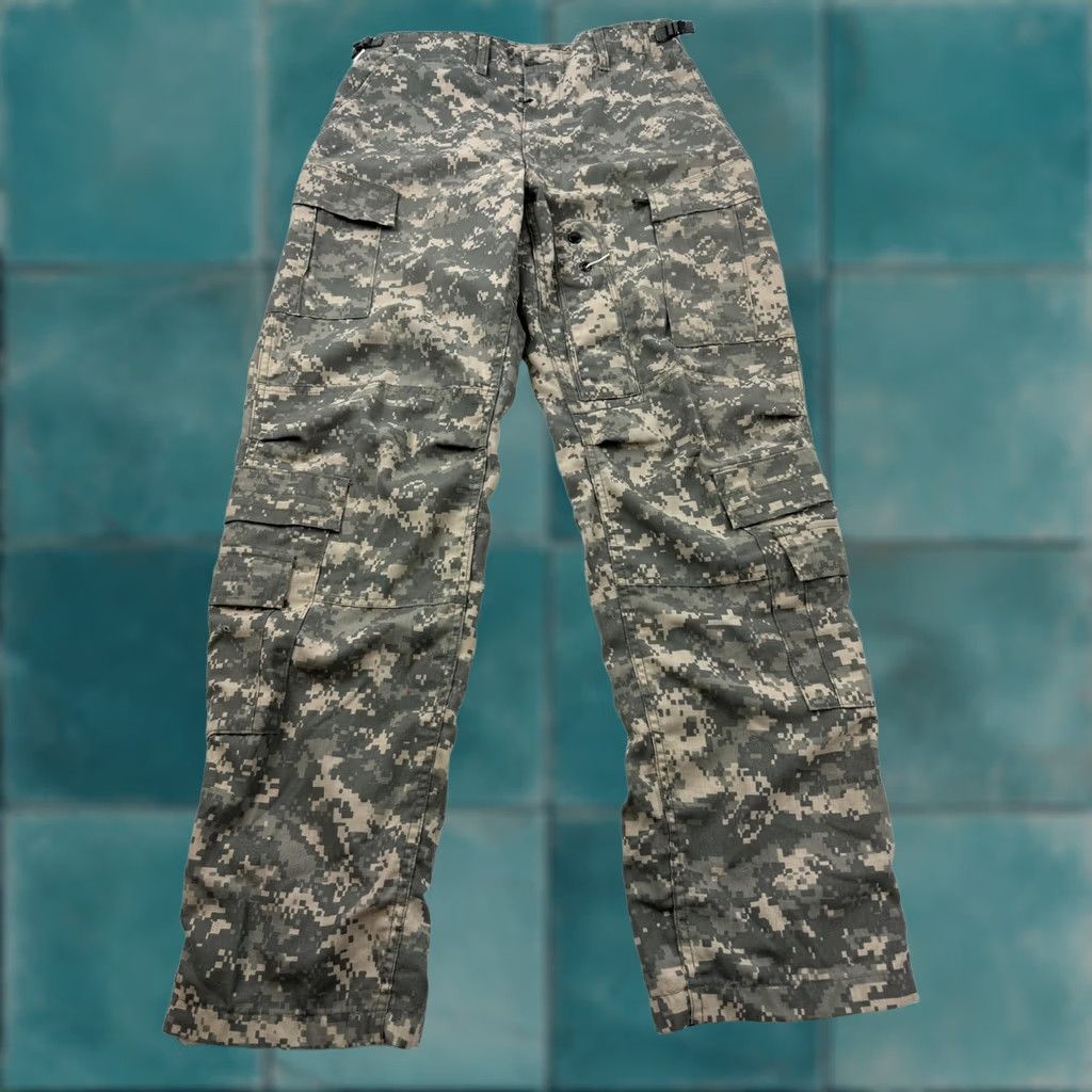 Vintage SNC Telecommunication Pants Mens Medium Green Camo Cargo Adjustable Military Size US 31 - 1 Thumbnail