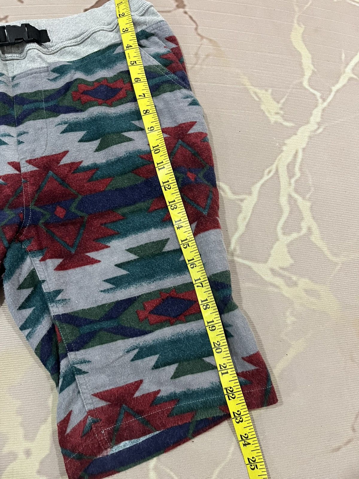 Japanese Brand Corisco Aztec Tribal Fleece Shorts Adjustable Belt L Size US 34 / EU 50 - 12 Thumbnail