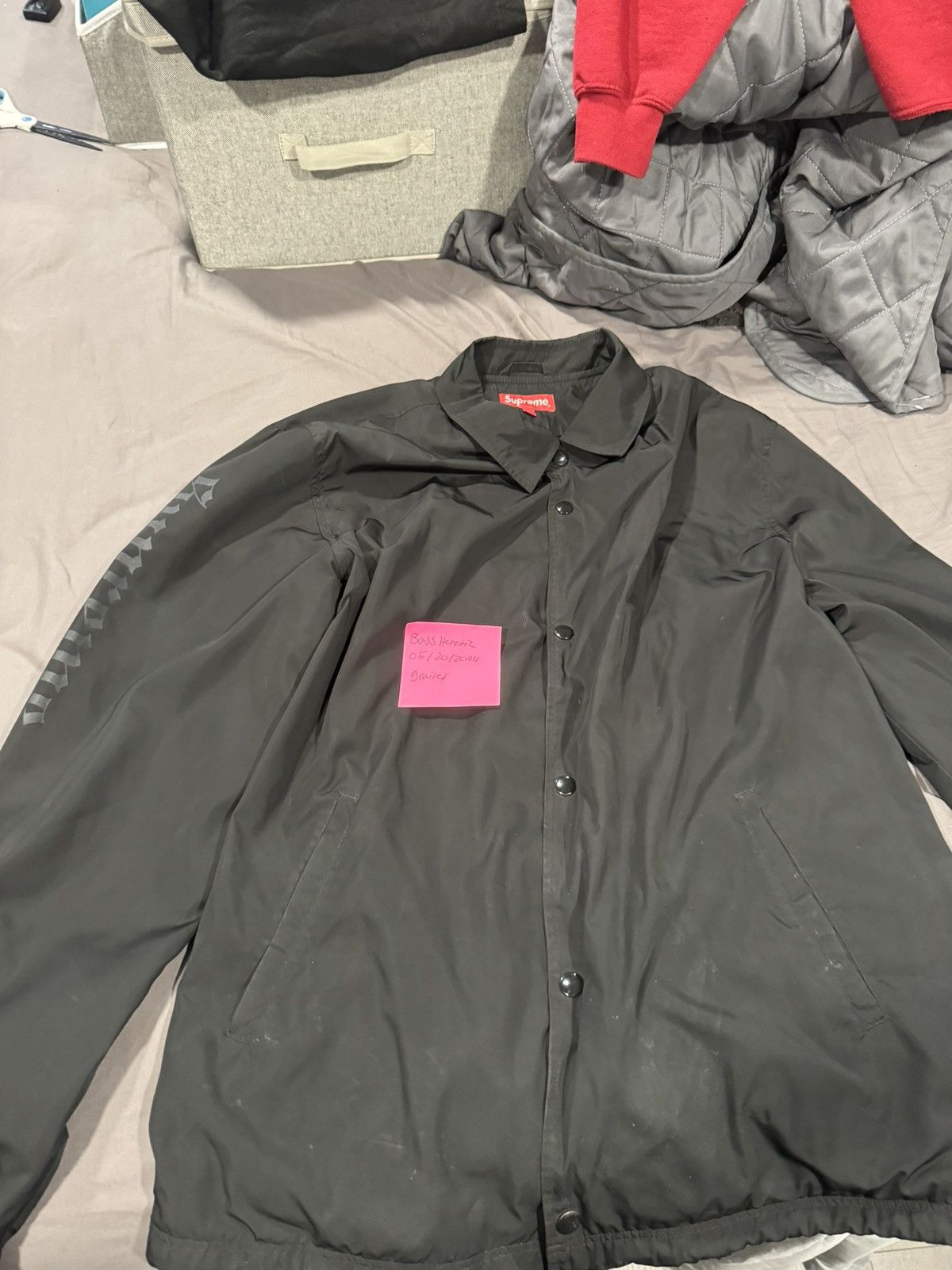 image of Supreme/slayer Cutter Coach Jacket 2016 XL in Black, Men's