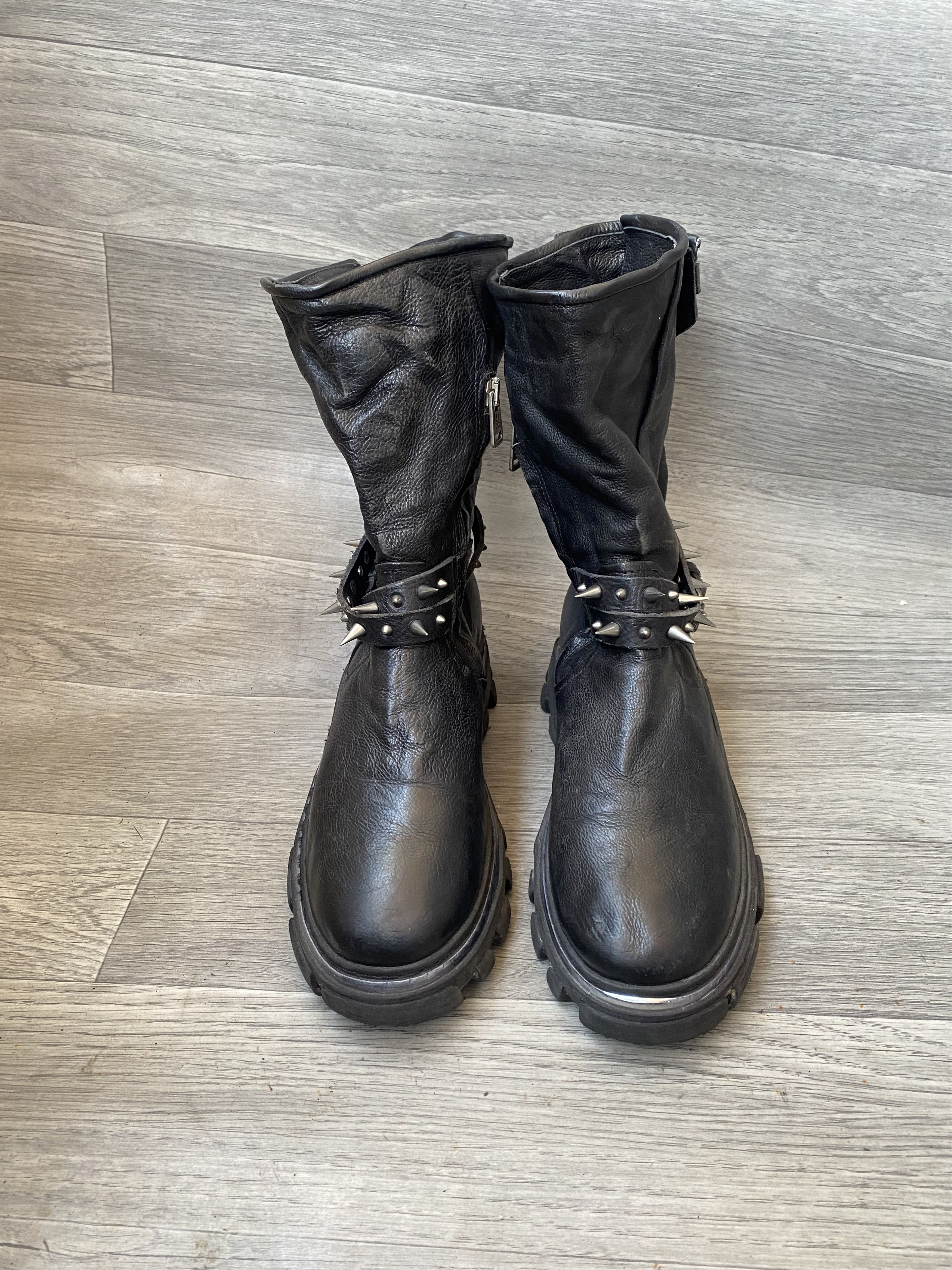 A.S.98 A.S.98 black leather grunge gothic boots in sz 37 Size US 7 / IT 37 - 5 Thumbnail