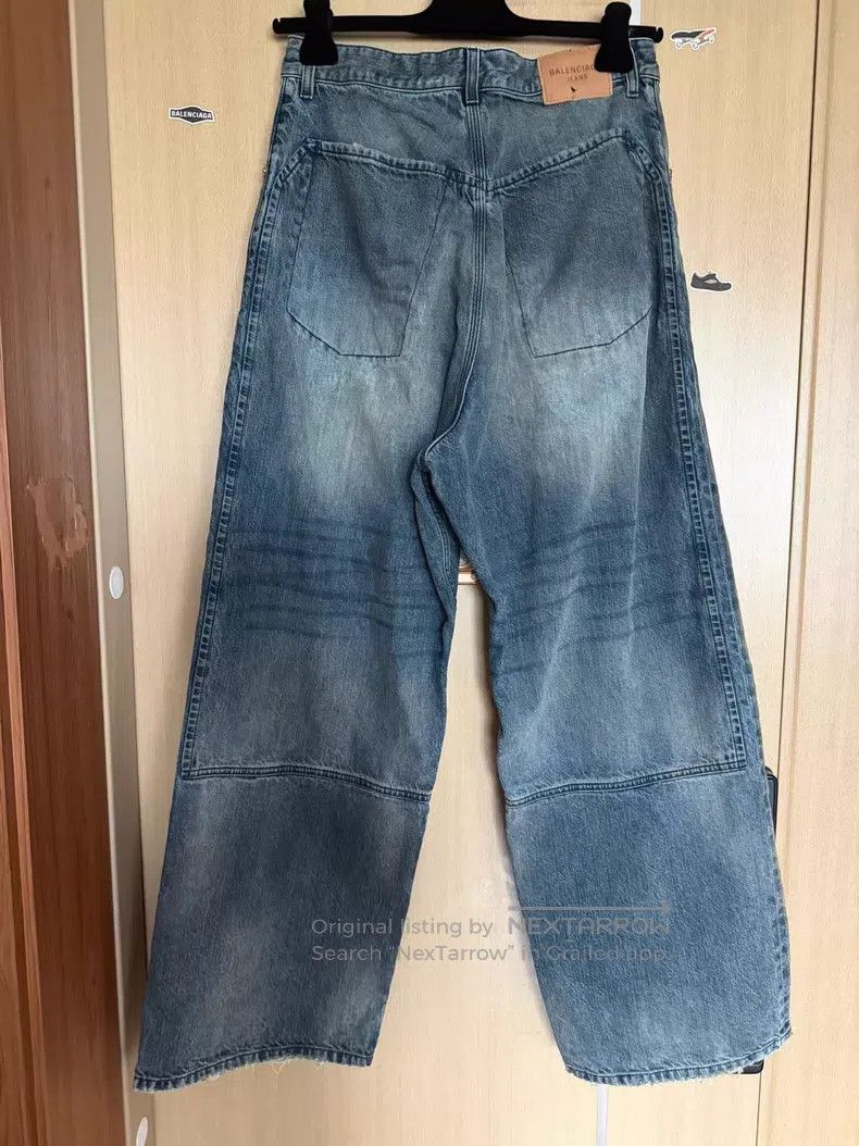 Balenciaga Balenciaga size XS Distressed patch lettering loose denim Size US 27 - 2 Thumbnail