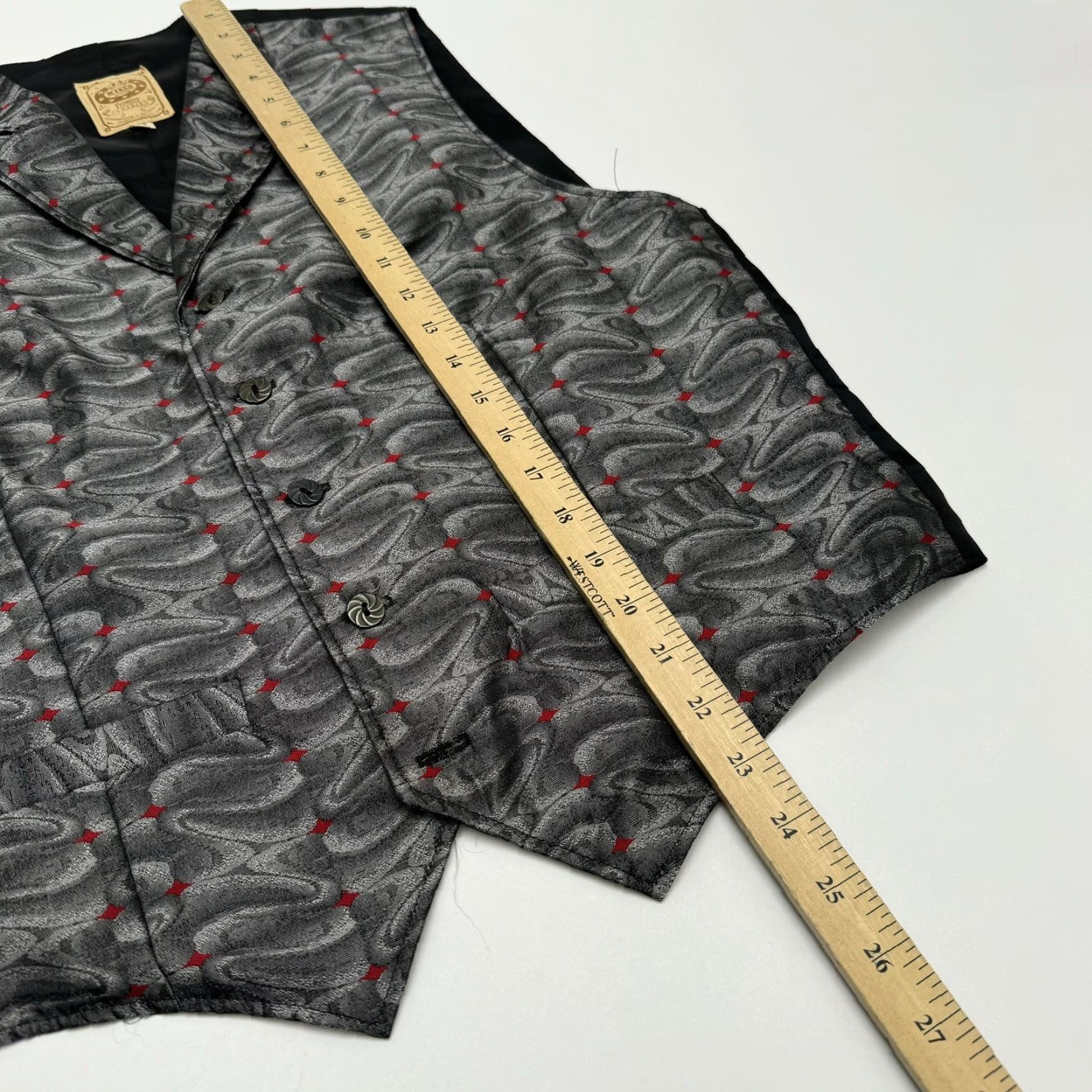 Vintage VINTAGE Wah Maker Frontier Clothing Western Vest Mens M Geometric Gray USA vest Mens M Wahmaker Western Vest Grey Geometric Vintage USA Size US M / EU 48-50 / 2 - 5 Thumbnail