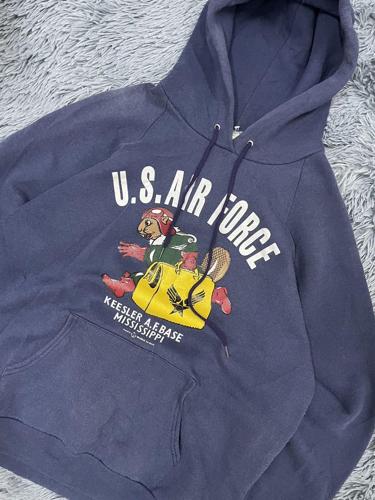 Vintage Vintage 90s US AIR FORCE Hoodie Size US L / EU 52-54 / 3 - 2 Thumbnail