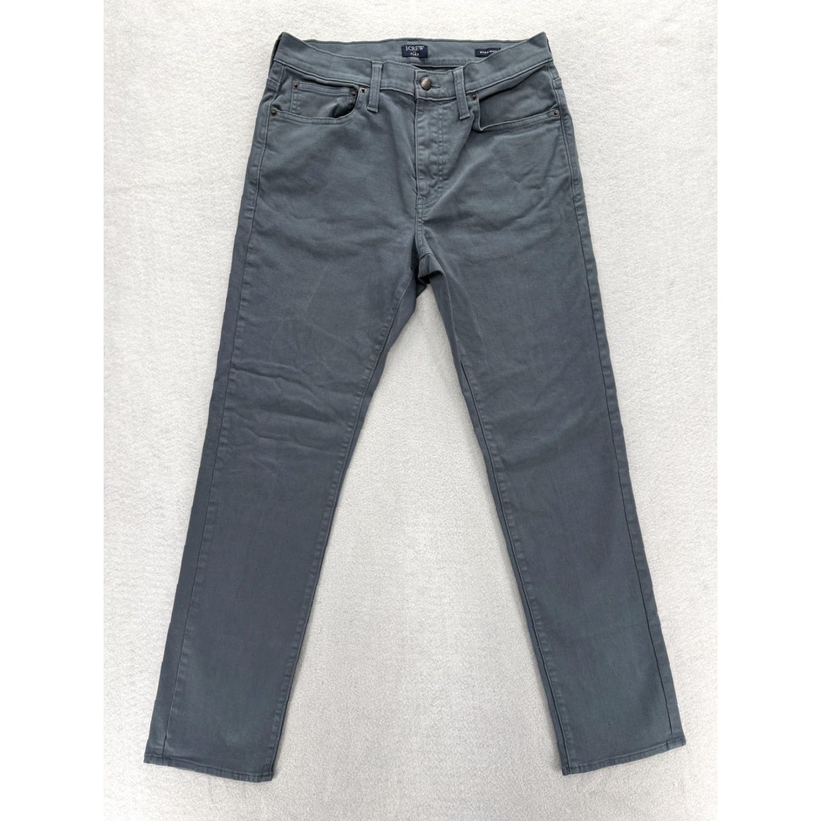 J.Crew J.CREW Garment Dyed Five Pocket Pants Mens 29x30 Blue Stretch Straight Preppy Jeans Regular Inseam 30in 29 Waist Flex Straight Mens Size US 29 - 2 Thumbnail