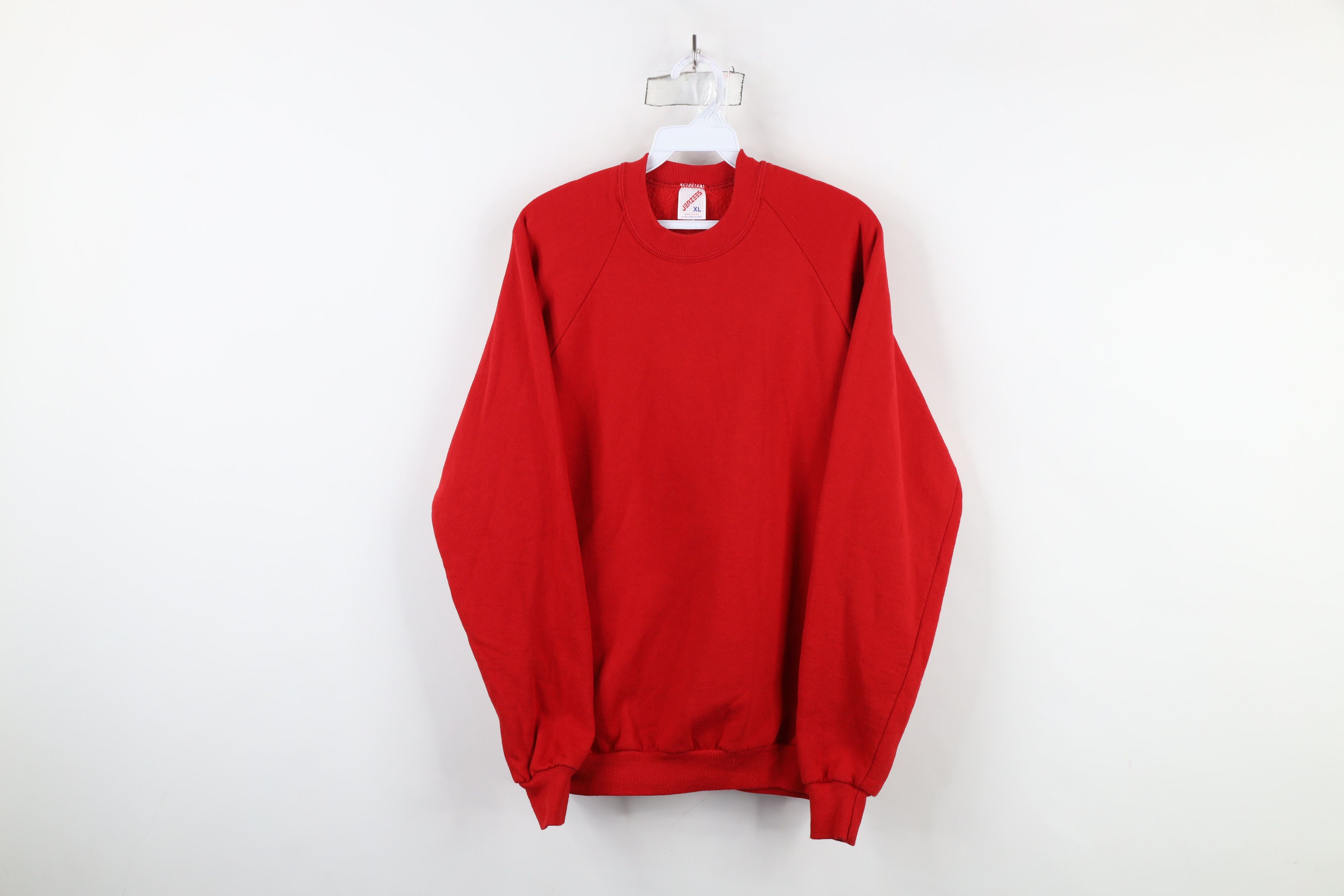 Vintage Vintage 90s Streetwear Crewneck Sweatshirt Cherry Red USA Size US XL / EU 56 / 4 - 1 Thumbnail
