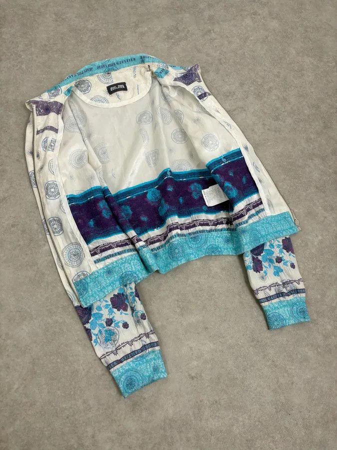 Jean Paul Gaultier 2000s Jean Paul Gaultier White & Blue Abstract Jacket Size S / US 4 / IT 40 - 7 Thumbnail