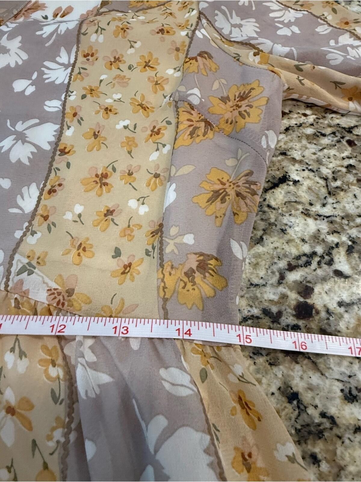 Other Paper Crane boho western midi dress floral patchwork SZ M Size M / US 6-8 / IT 42-44 - 10 Thumbnail