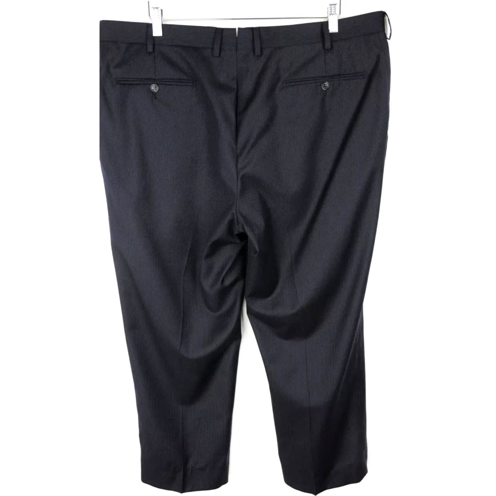 Suitsupply Suitsupply Trousers Men UK 44 / W40 Wool Pinstriped Classic Navy Blue Trousers Mens Size 44 W40 Wool Pinstriped Navy Blue Size US 44 / EU 60 - 2 Thumbnail