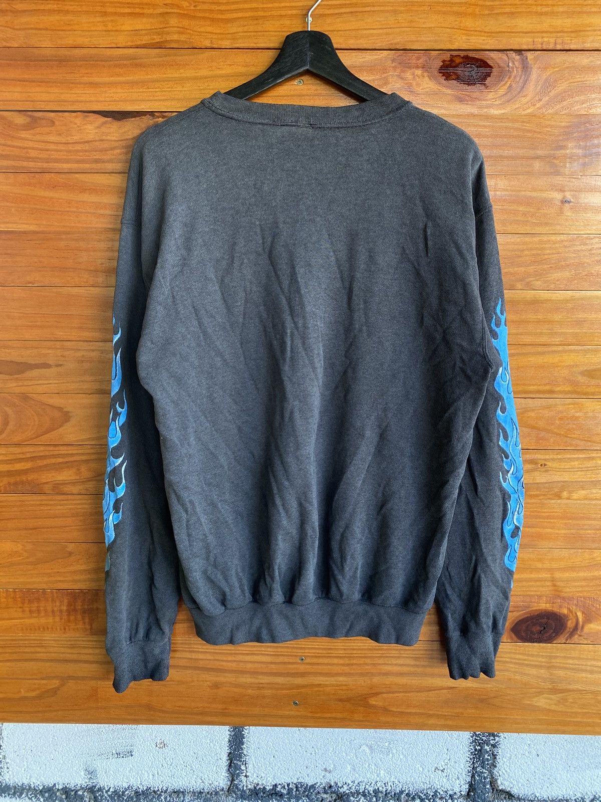 Harley Davidson Vintage 1985 Harley-Davidson Skull Bull Flames Sweatshirt Size US M / EU 48-50 / 2 - 12 Thumbnail