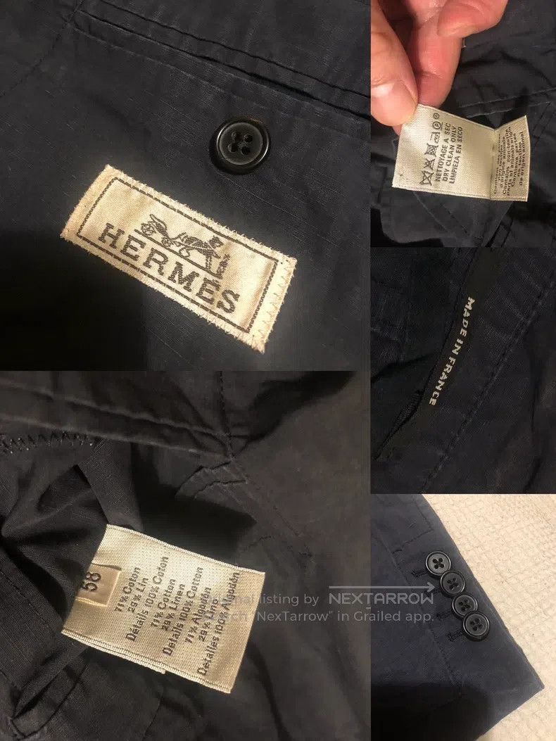 Hermes Hermes Jacket shirt 71% cotton 29% linen Size US XXL / EU 58 / 5 - 5 Thumbnail