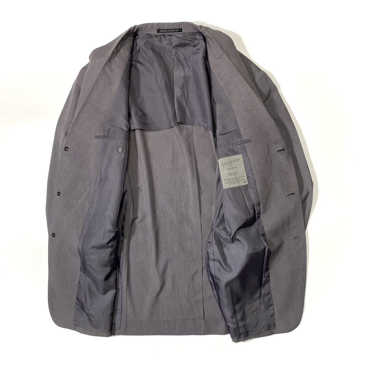 Yohji Yamamoto Vintage Yohji Yamamoto Pour Homme Rayon Blazer Size 50R - 2 Thumbnail