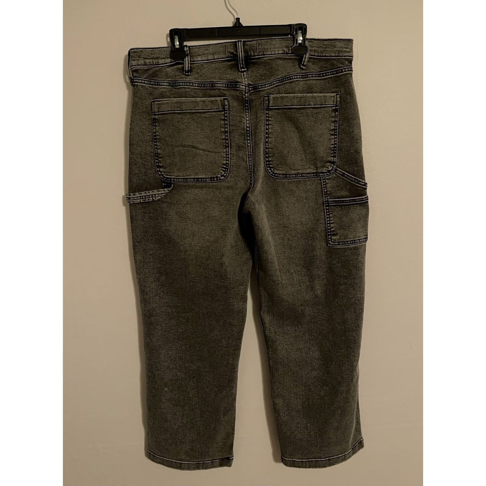 Abercrombie & Fitch VINTAGE Abercrombie & Fitch Baggy Black Acid Wash Carpenter Jeans Men's 36x32 New! Size US 36 / EU 52 - 5 Thumbnail