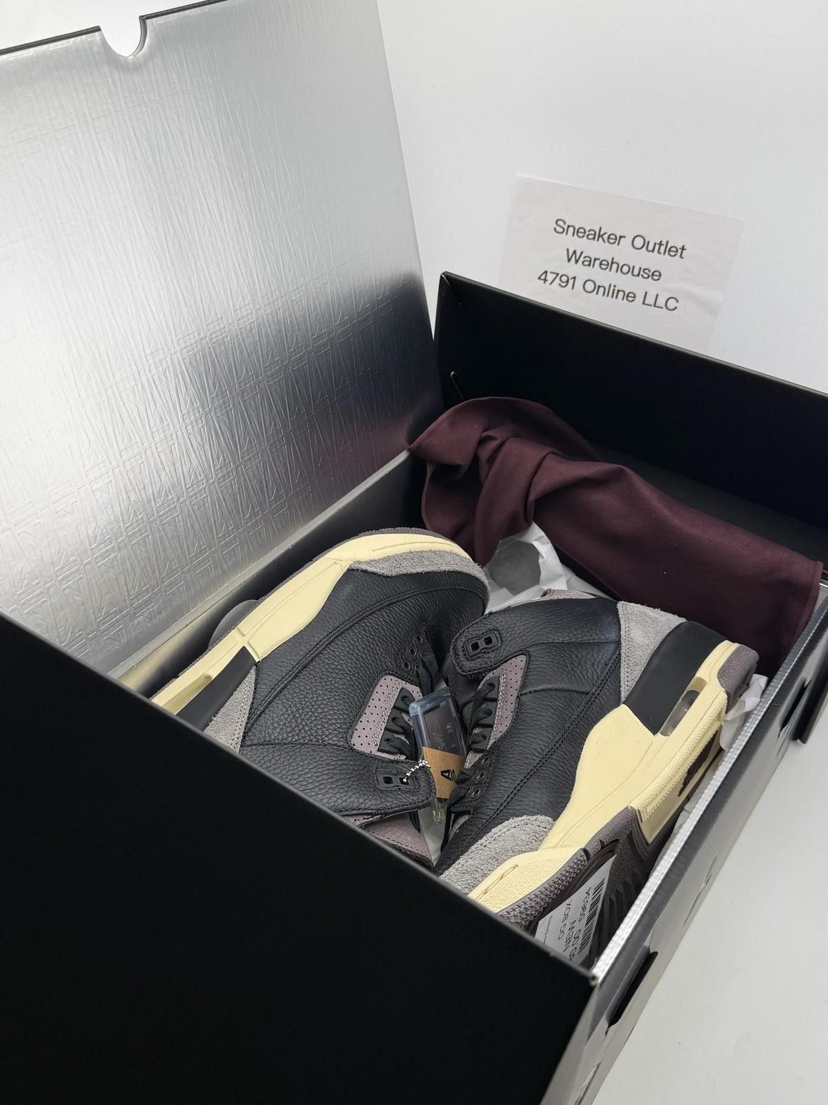 Nike Nike Air Jordan 3 Retro OG SP Black/Flat Pewter 12.5W New Size US 12 / IT 42 - 8 Thumbnail