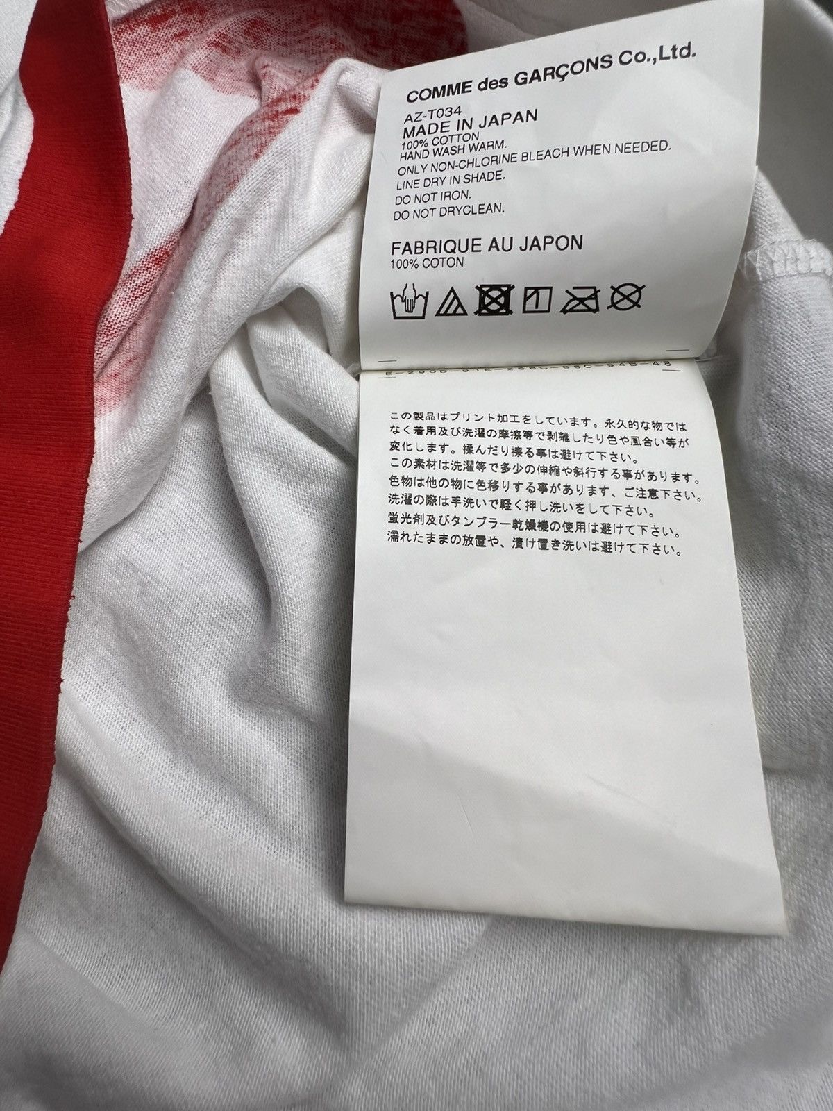 Comme des Garcons Comme des Garçons PLAY Hem Heart T-Shirt White Size L Unworn Size US L / EU 52-54 / 3 - 5 Thumbnail