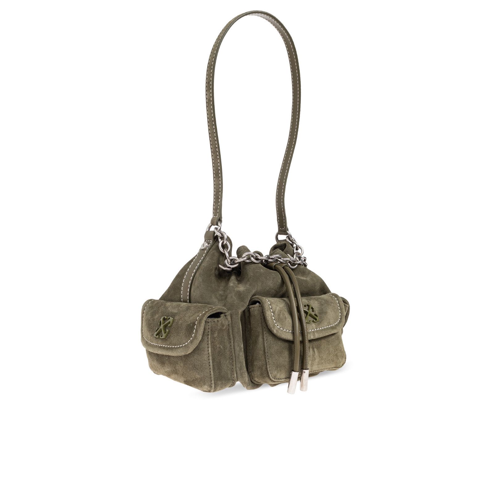Off-White OFF WHITE DUMBO Green Suede Shoulder Bag New & Authentic Size ONE SIZE - 3 Thumbnail