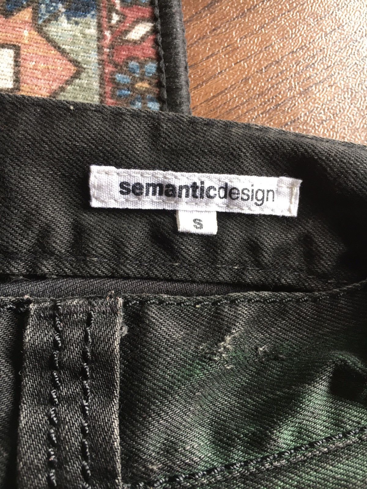 If Six Was Nine × Tornado Mart × semanticdesign Semantic Design Spiral Cut Denim Jeans Green Washed Size US 30 / EU 46 - 5 Thumbnail