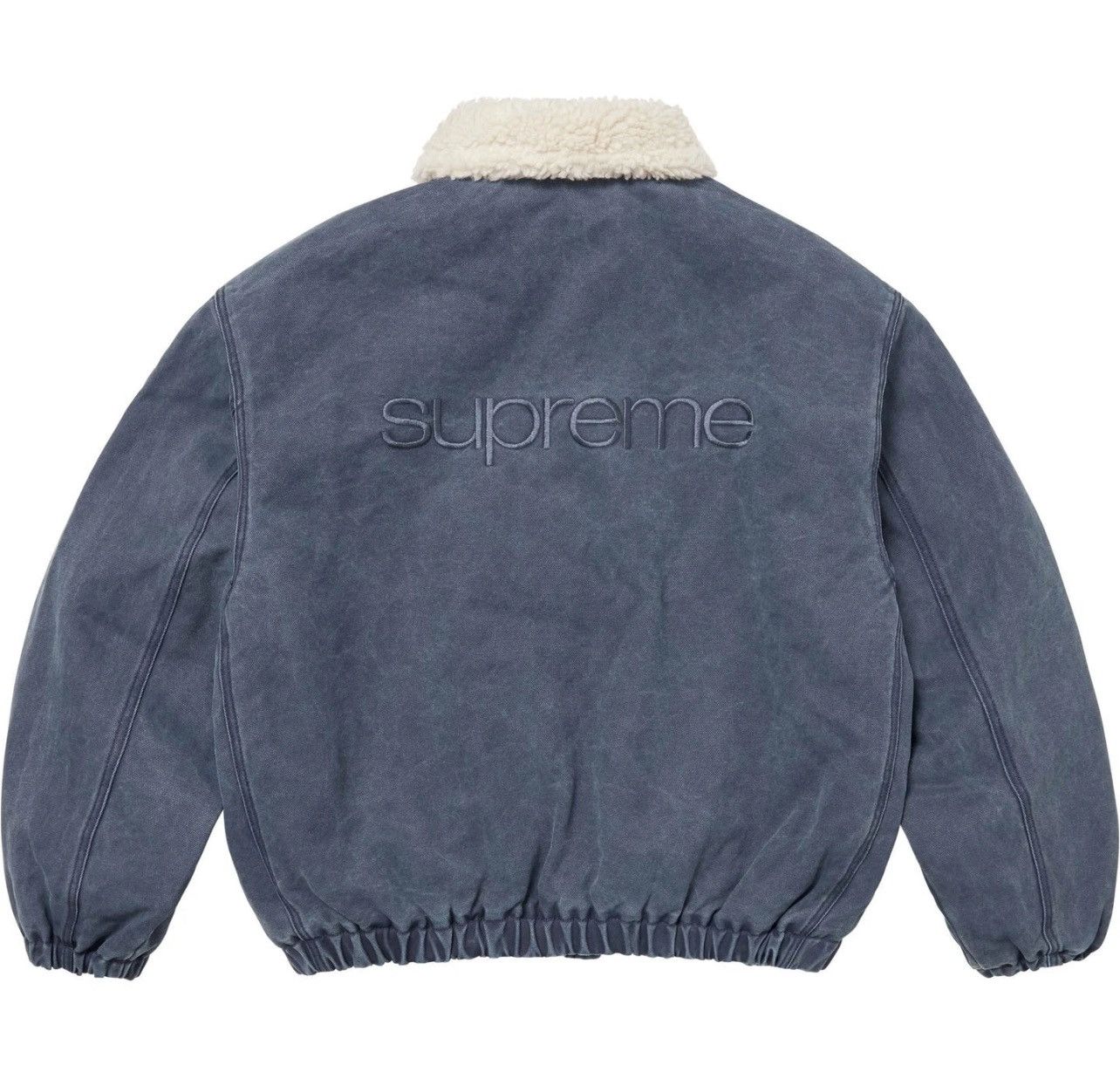 Supreme Supreme FW25 Faux Shearling Lined Zip Bomber Jacket Blue S Size US S / EU 44-46 / 1 - 6 Thumbnail