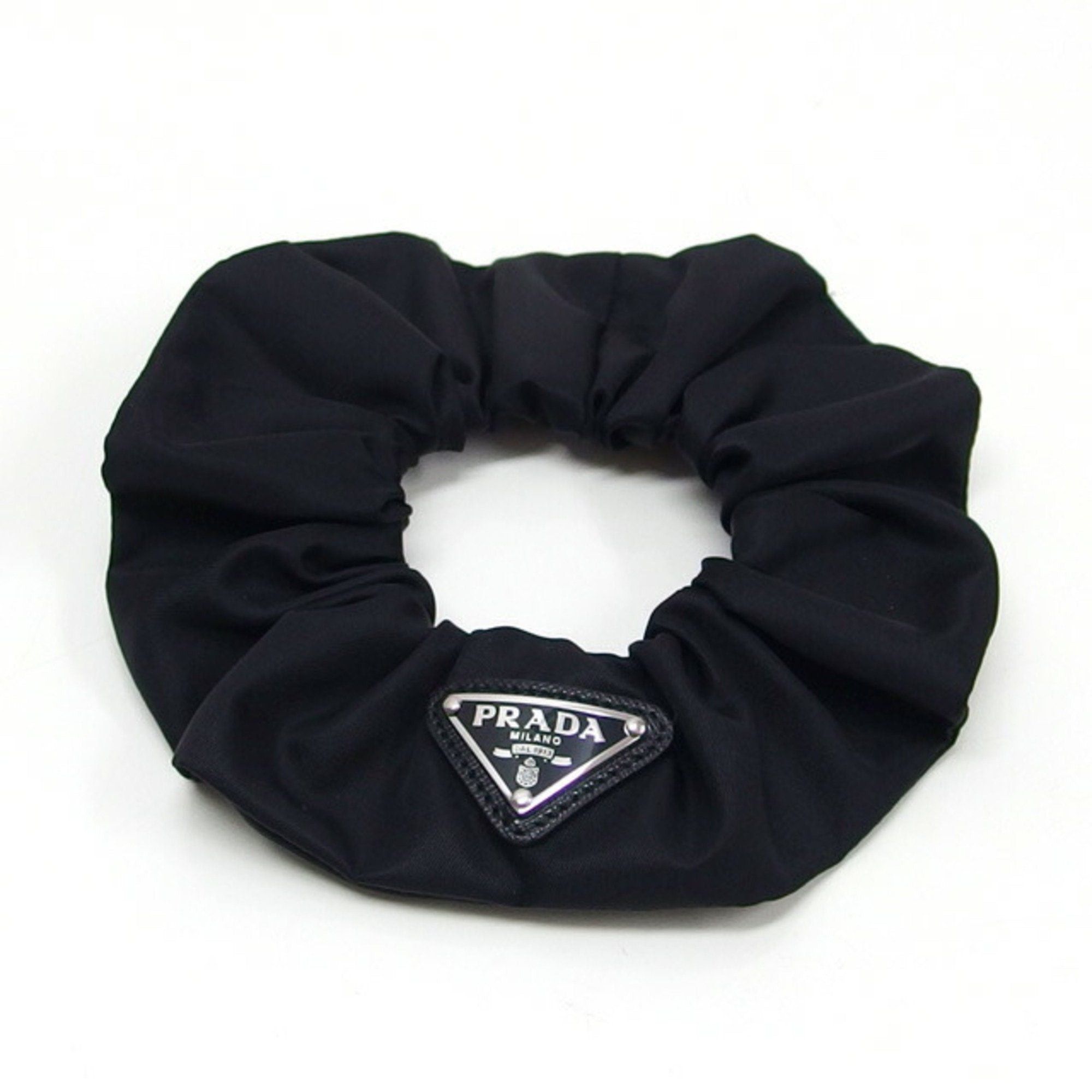 Prada PRADA Renylon Triangle Scrunchie Black | Grailed