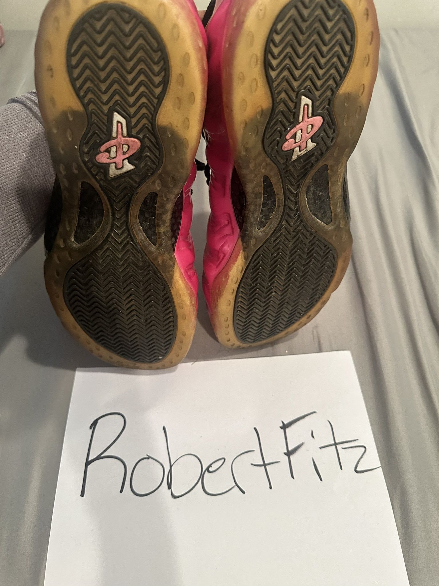 Jordan Brand Mens Nike Foamposite One 2012 Pearlized Pink *RARE* Size US 14 / EU 47 - 4 Thumbnail