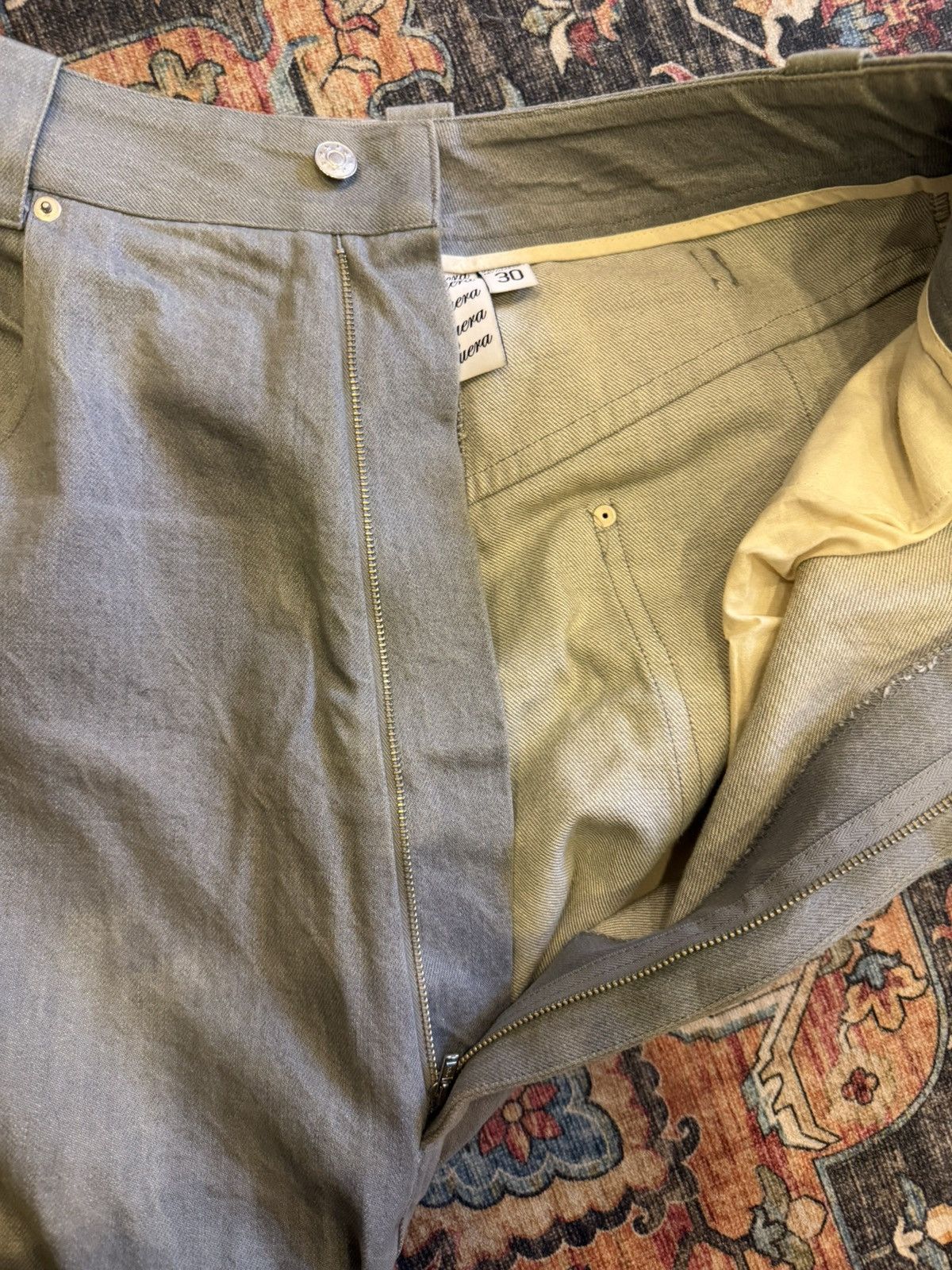 Vaquera Vaquera FW19 Oversized Baggy Zoot Suit Denim Jeans Trousers Size US 30 / EU 46 - 9 Thumbnail