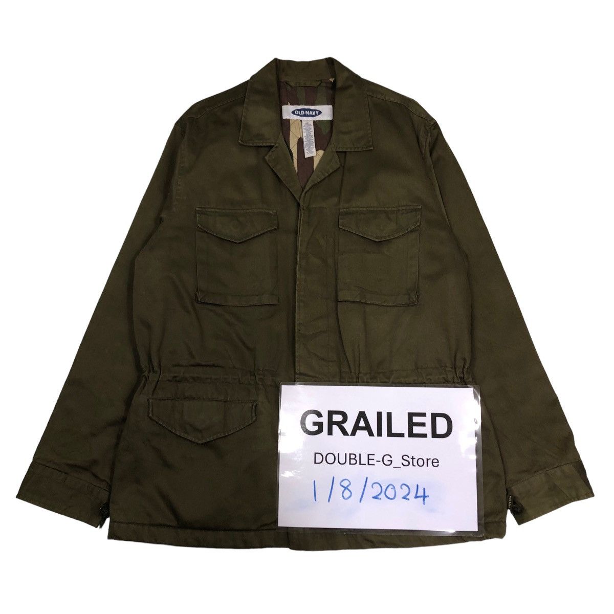 Old Navy 📌VINTAGE CHORE BIKER MILITARY JACKET OLDNAVY CAMOUFLAGE Size US M / EU 48-50 / 2 - 1 Thumbnail