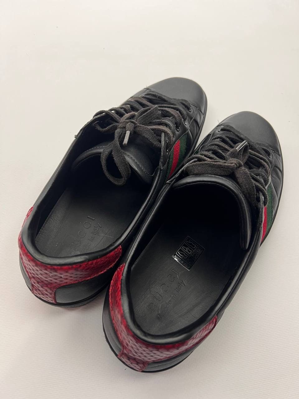 Gucci Gucci Ace black leather classic sneaker size 8 1/2 Size US 8 / EU 41 - 17 Thumbnail