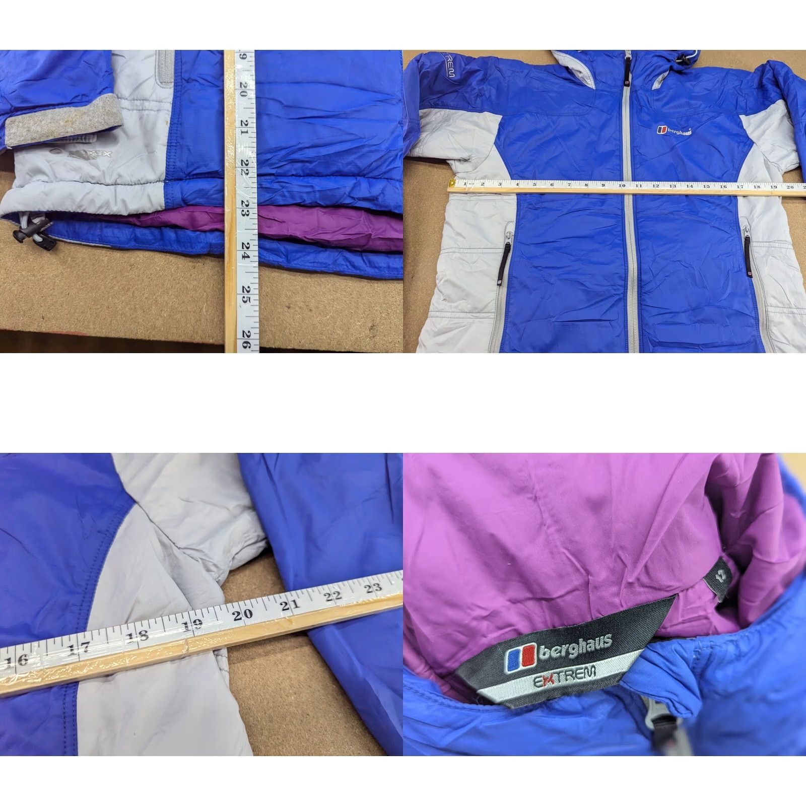 Berghaus Berghaus Extrem Womens Jacket Sz 12 Outdoor Hooded Primaloft Blue White Multicolor Water Resistant Full Zip Softshell Jacket Womens Size XL / US 12-14 / IT 48-50 - 8 Thumbnail