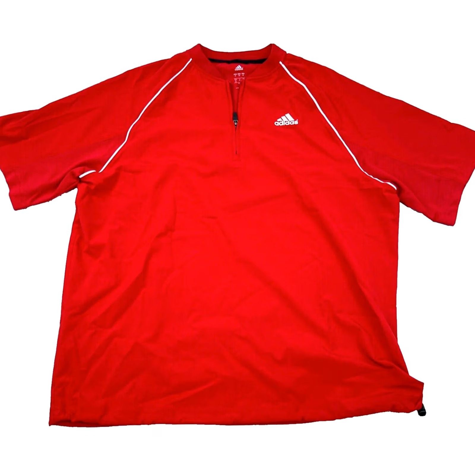 Adidas Adidas Jacket Men Small Red White Pullover Windbreaker Short Sleeve Windshirt Size US S / EU 44-46 / 1 - 2 Thumbnail