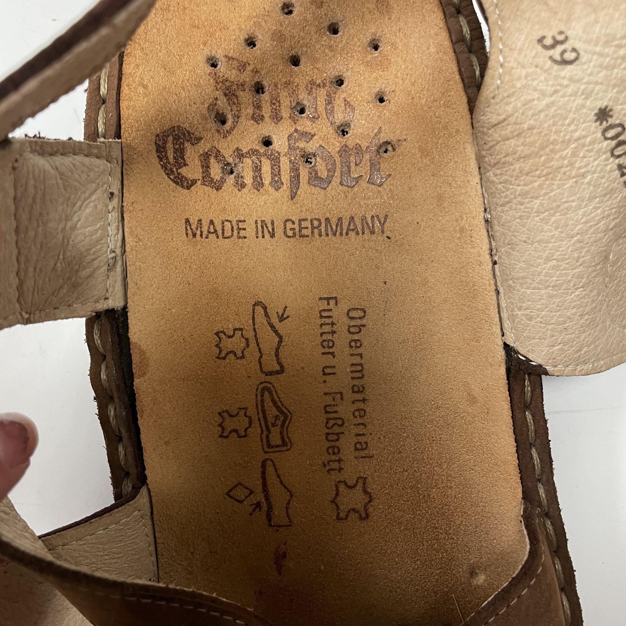 Other Finn Comfort JERSEY Sandals Nubuck Leather LOGO Sandals Size US 8 / IT 38 - 9 Thumbnail