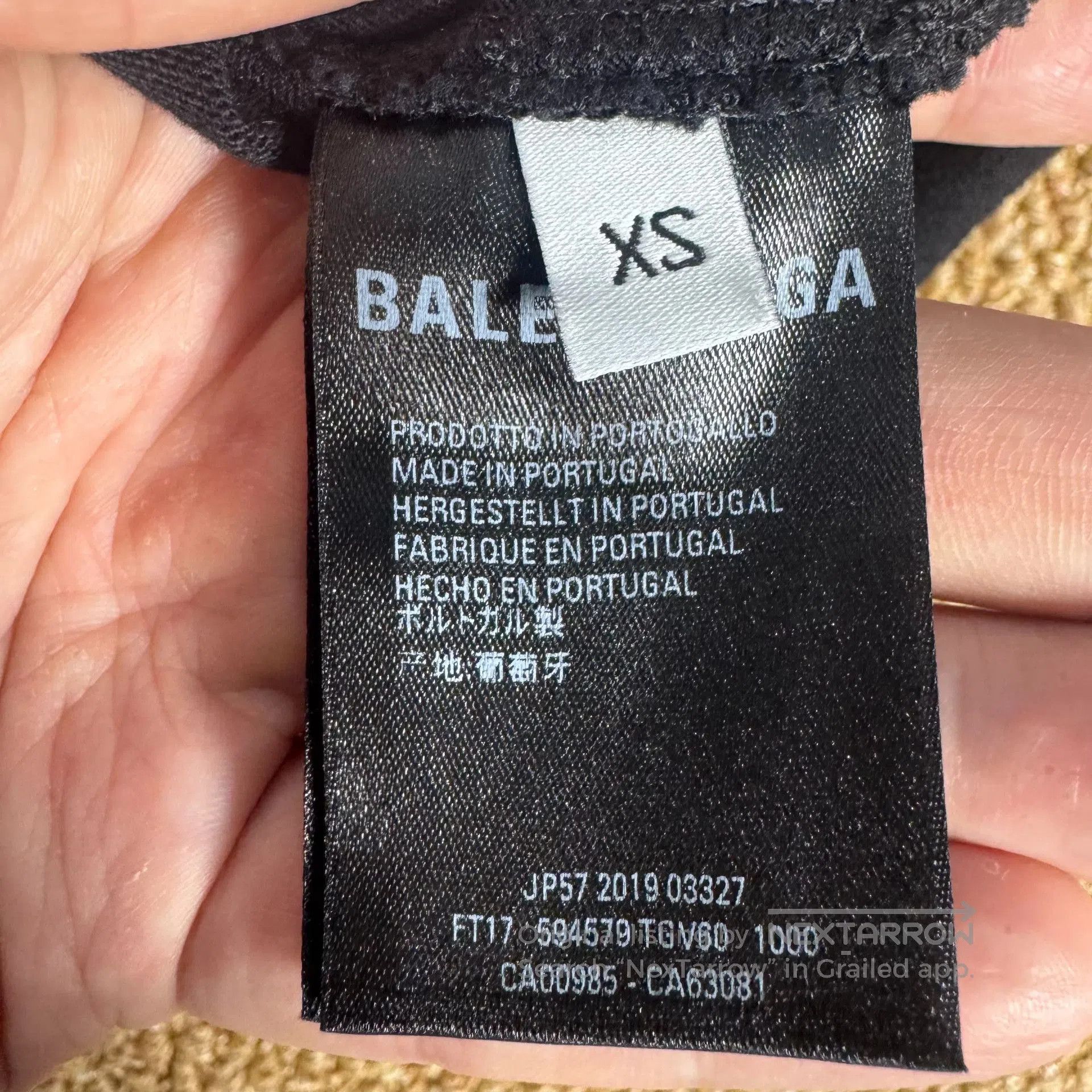 Balenciaga Balenciaga Black Wheat Ear Short Sleeve T-shirt. Size US XS / EU 42 / 0 - 5 Thumbnail