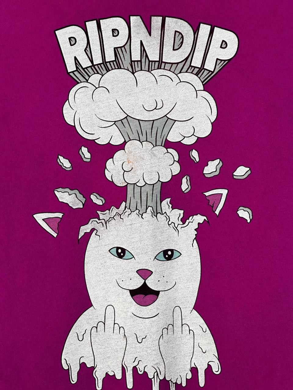 RIPNDIP Vintage Purple T-Shirt RipNDip Big Print Nerm Cat Size US M / EU 48-50 / 2 - 12 Thumbnail