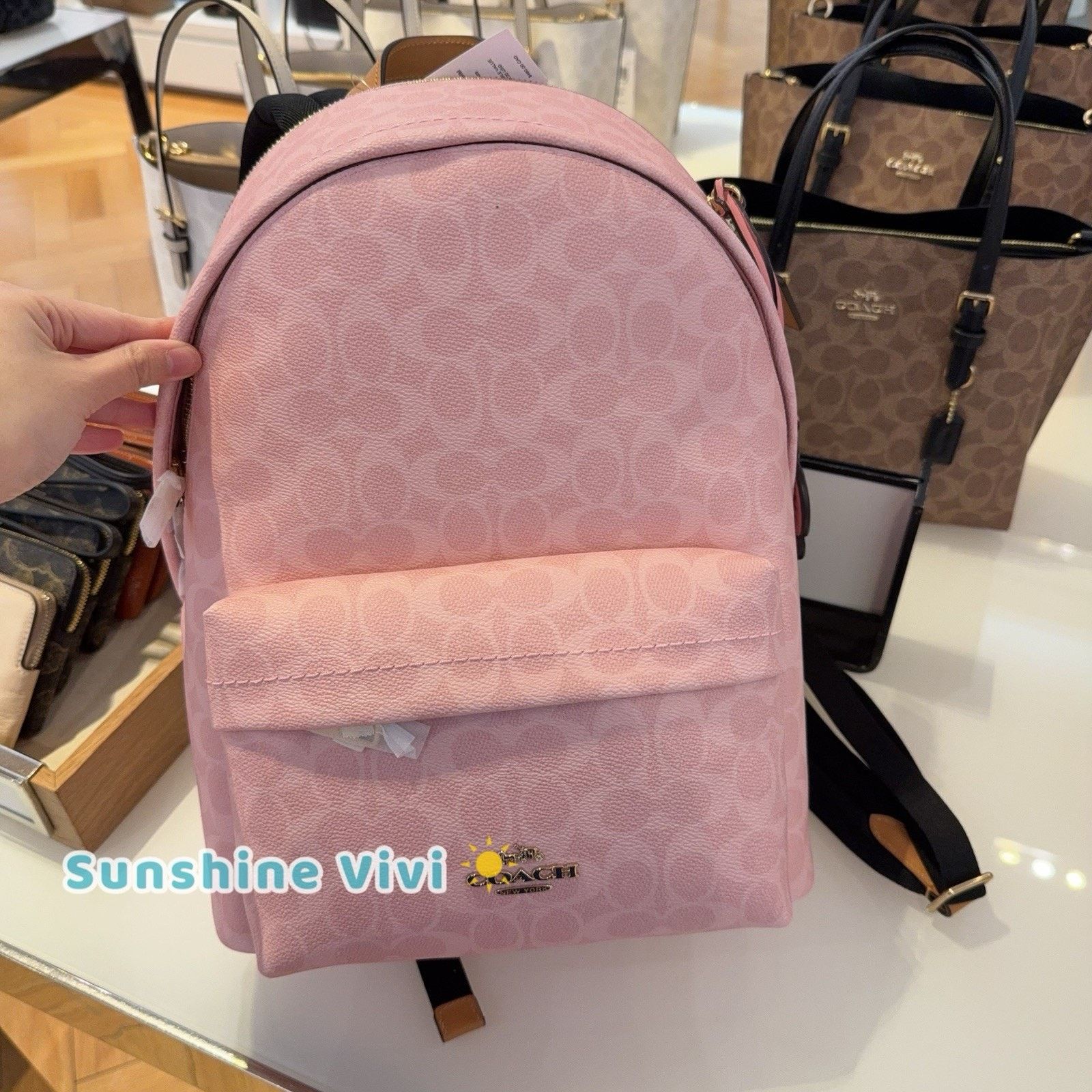 Coach NWT Coach CEF46 Taylor Small Backpack Charms Powder pink Size ONE SIZE - 1 Thumbnail