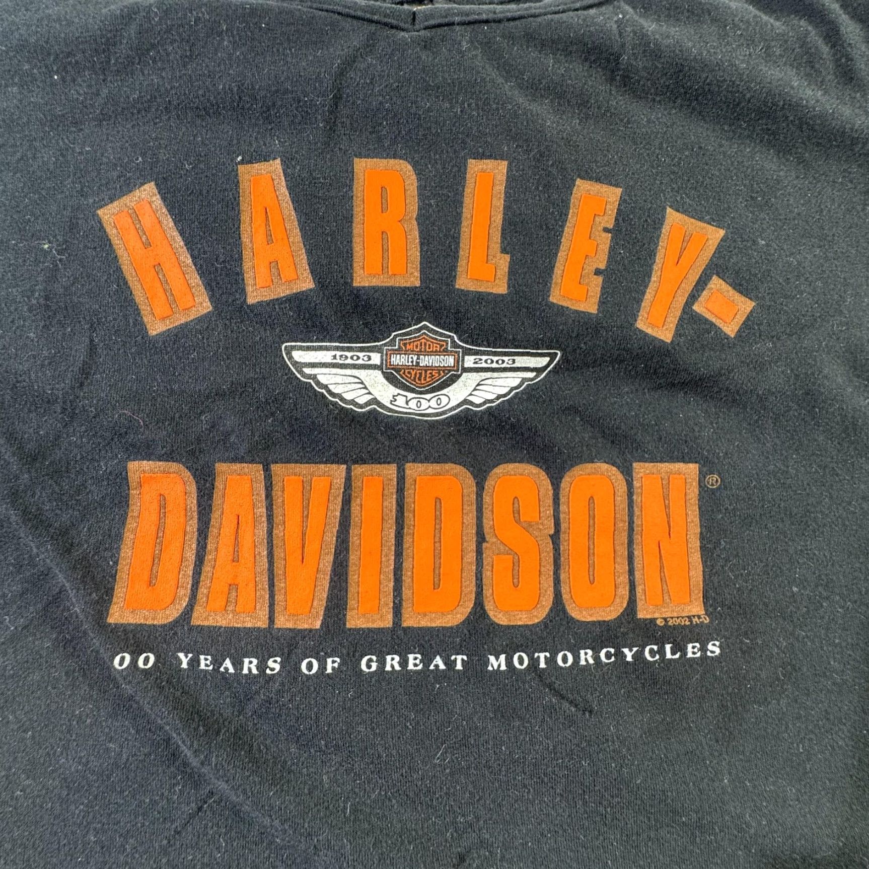 Harley Davidson VINTAGE Harley-Davidson Women's Tank Top Camisole 2003 100th Anniversary Motorcycle Logo Black Medium Women Size M / US 6-8 / IT 42-44 - 2 Thumbnail