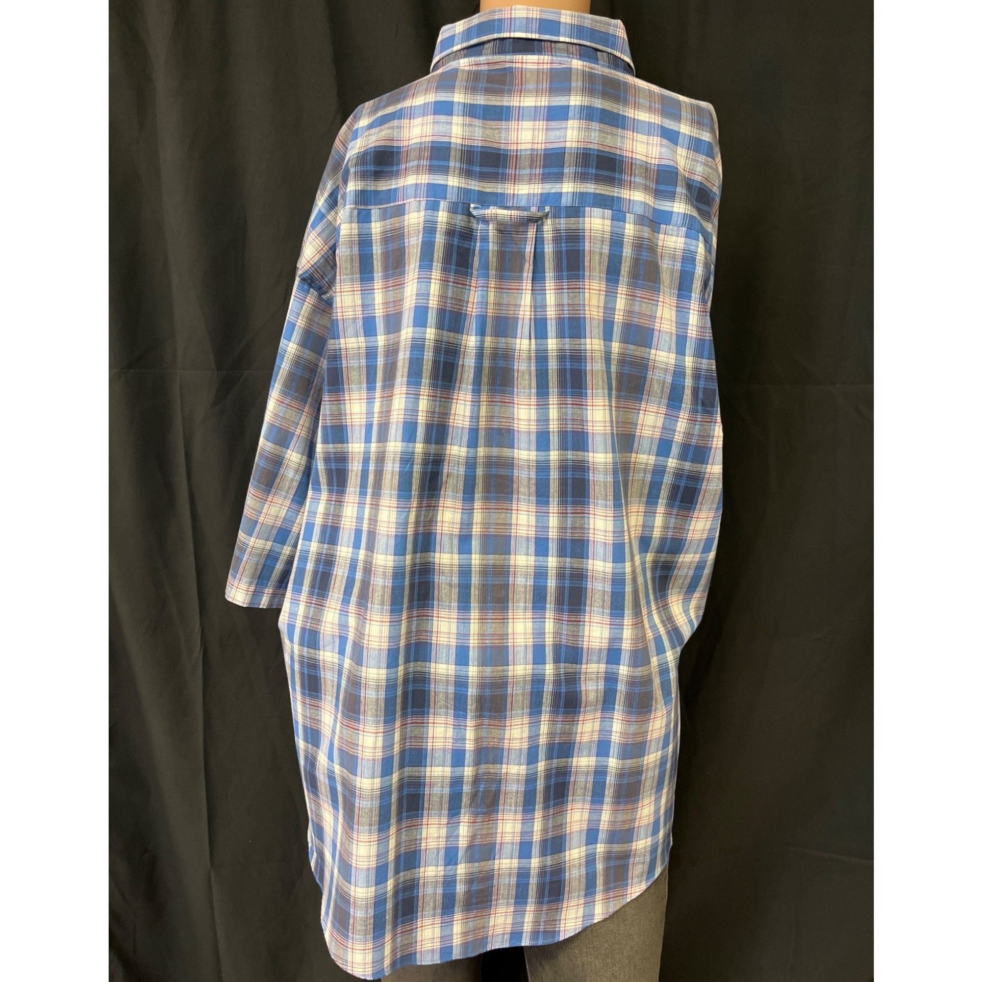 Other Raider Men's Blue Plaid Shirt/Button Up Sz 5X SKU 4637 Size US XXL / EU 58 / 5 - 2 Thumbnail