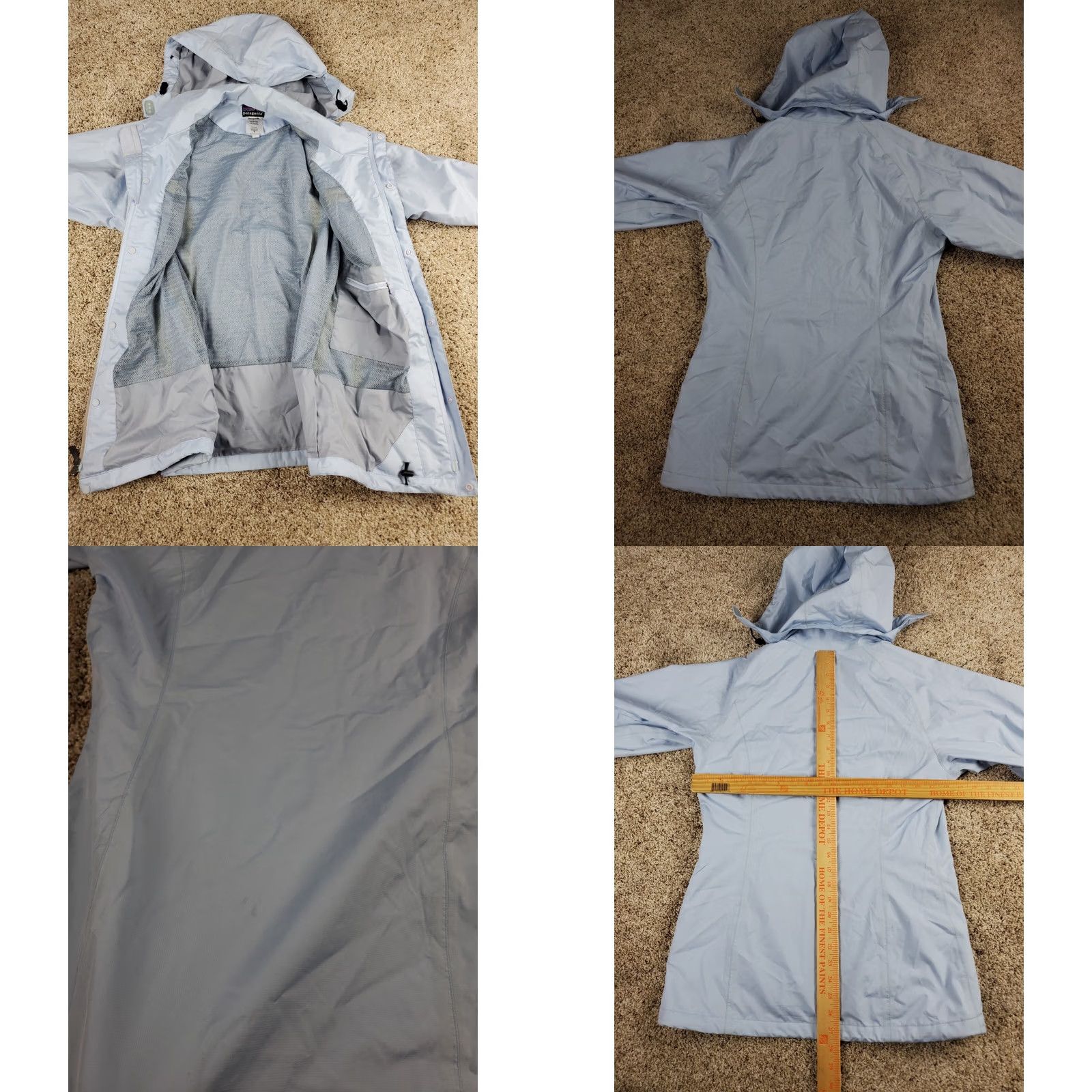 Patagonia Patagonia Jacket Womens Small Blue Full Zip Hooded Pockets Slate Sky Rain Coat 27072 Wind-Resistant Water Resistant Rain" Size S / US 4 / IT 40 - 10 Thumbnail