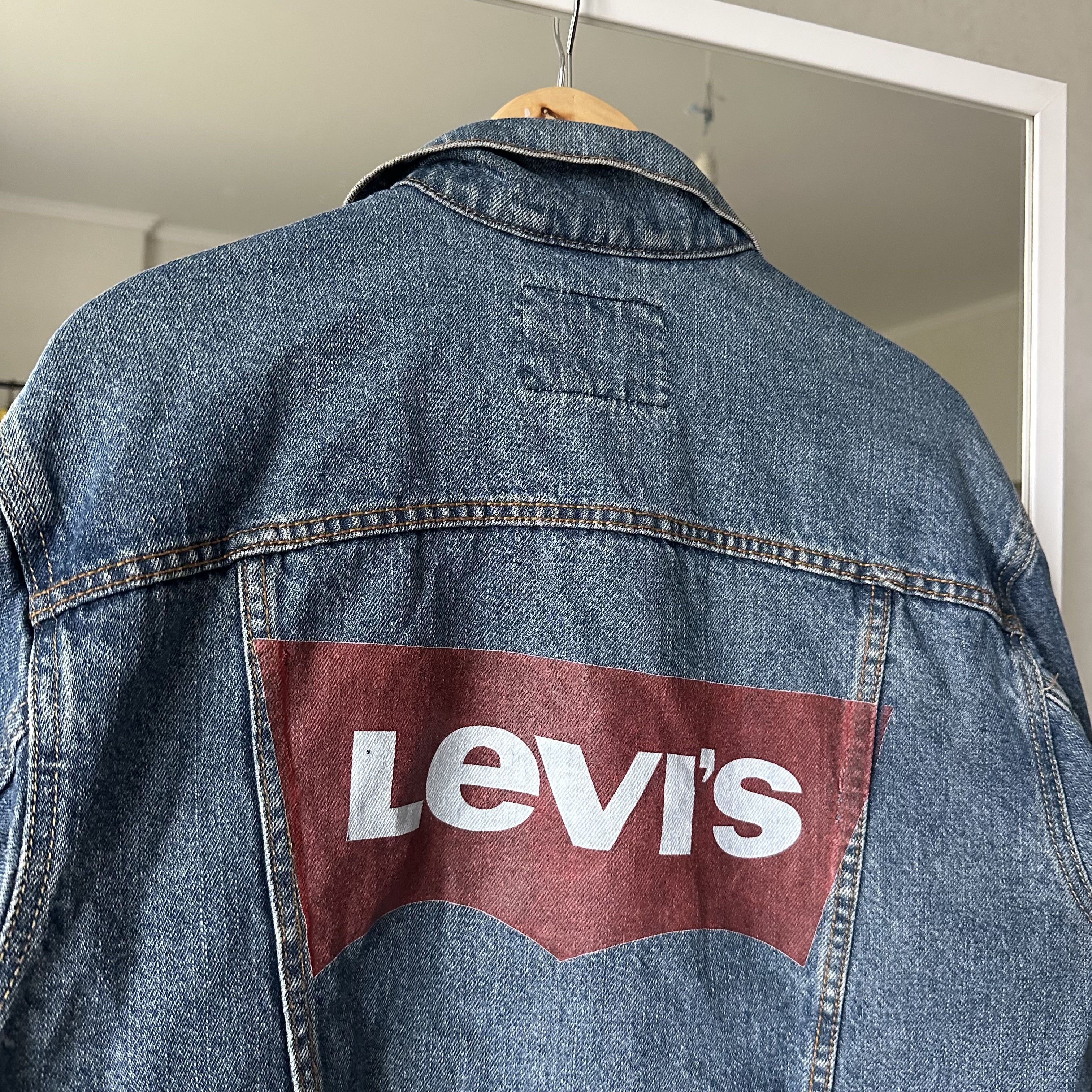 Levi's Levis y2k Vintage Big Logo Denim Avant Garde Jacket Size US S / EU 44-46 / 1 - 2 Thumbnail