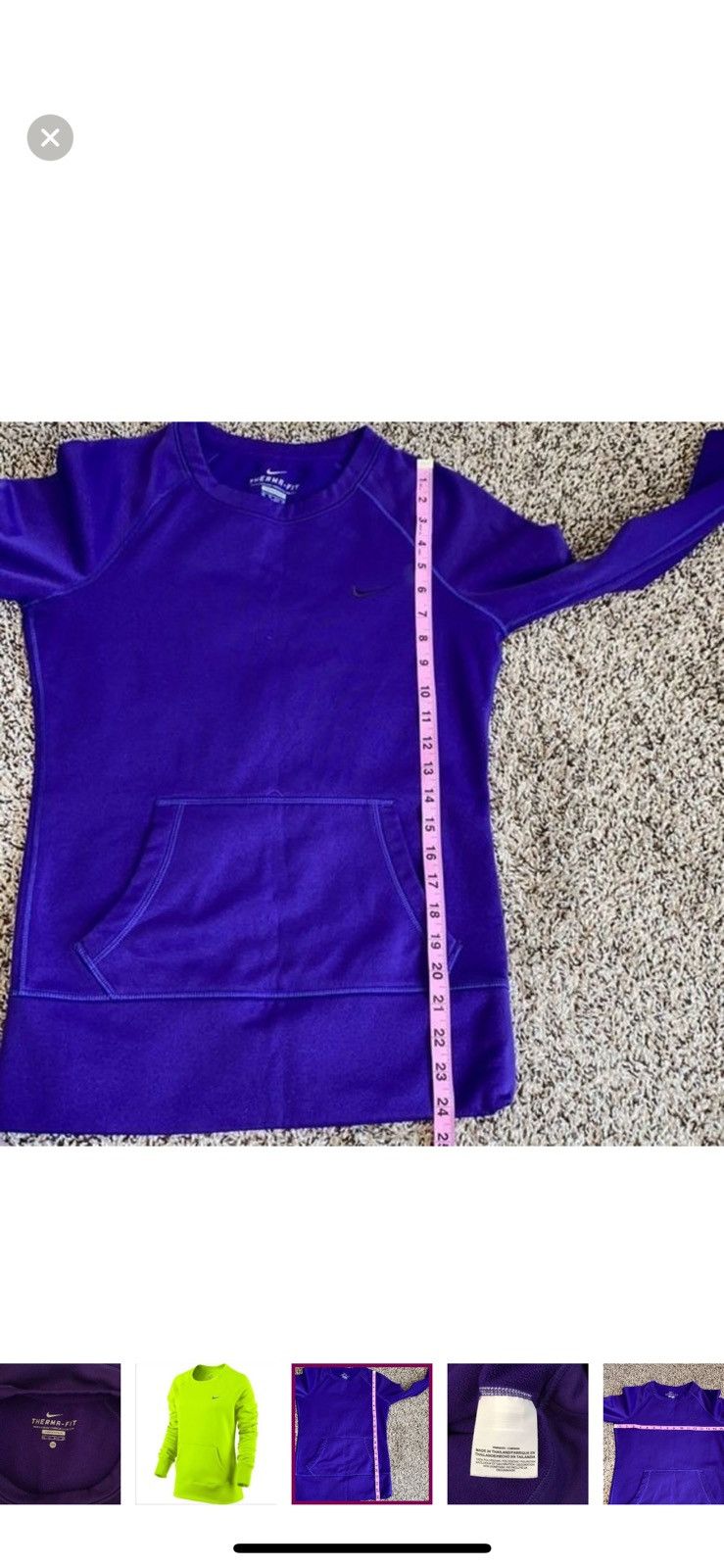 Nike Nike XS therma fit pullover purple crewneck sweatshirt Size XS / US 0-2 / IT 36-38 - 7 Thumbnail