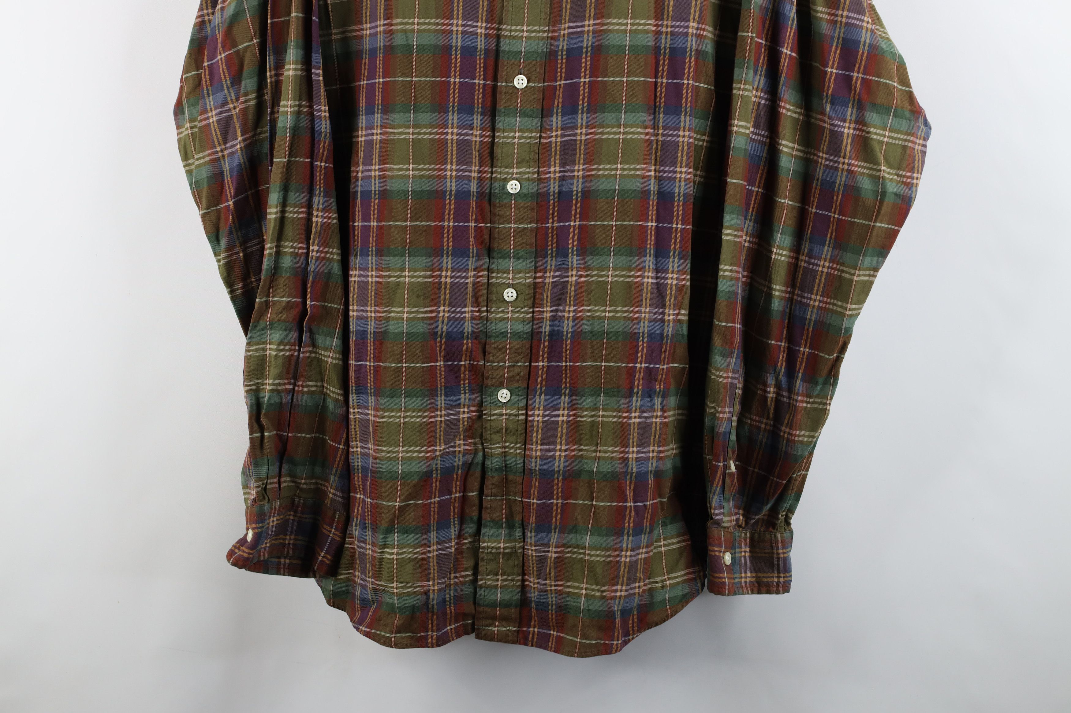 Ralph Lauren × Vintage Vintage 90s Ralph Lauren Collared Button Down Shirt Plaid Size US XL / EU 56 / 4 - 3 Thumbnail