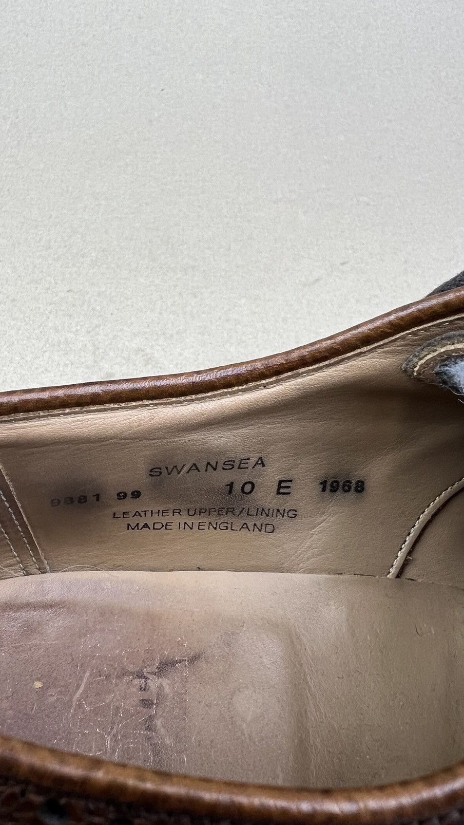 Crockett & Jones CROCKETT & JONES Swansea Derby Brogues Leather Shoes Brown Size US 11 / EU 44 - 16 Thumbnail