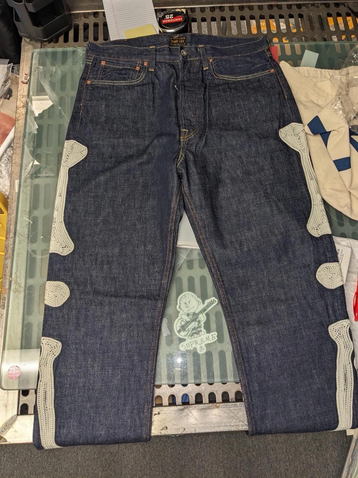 Kapital Kapital Bone Embroidered Denim Pant Indigo Size 34 Size US 34 / EU 50 - 5 Thumbnail
