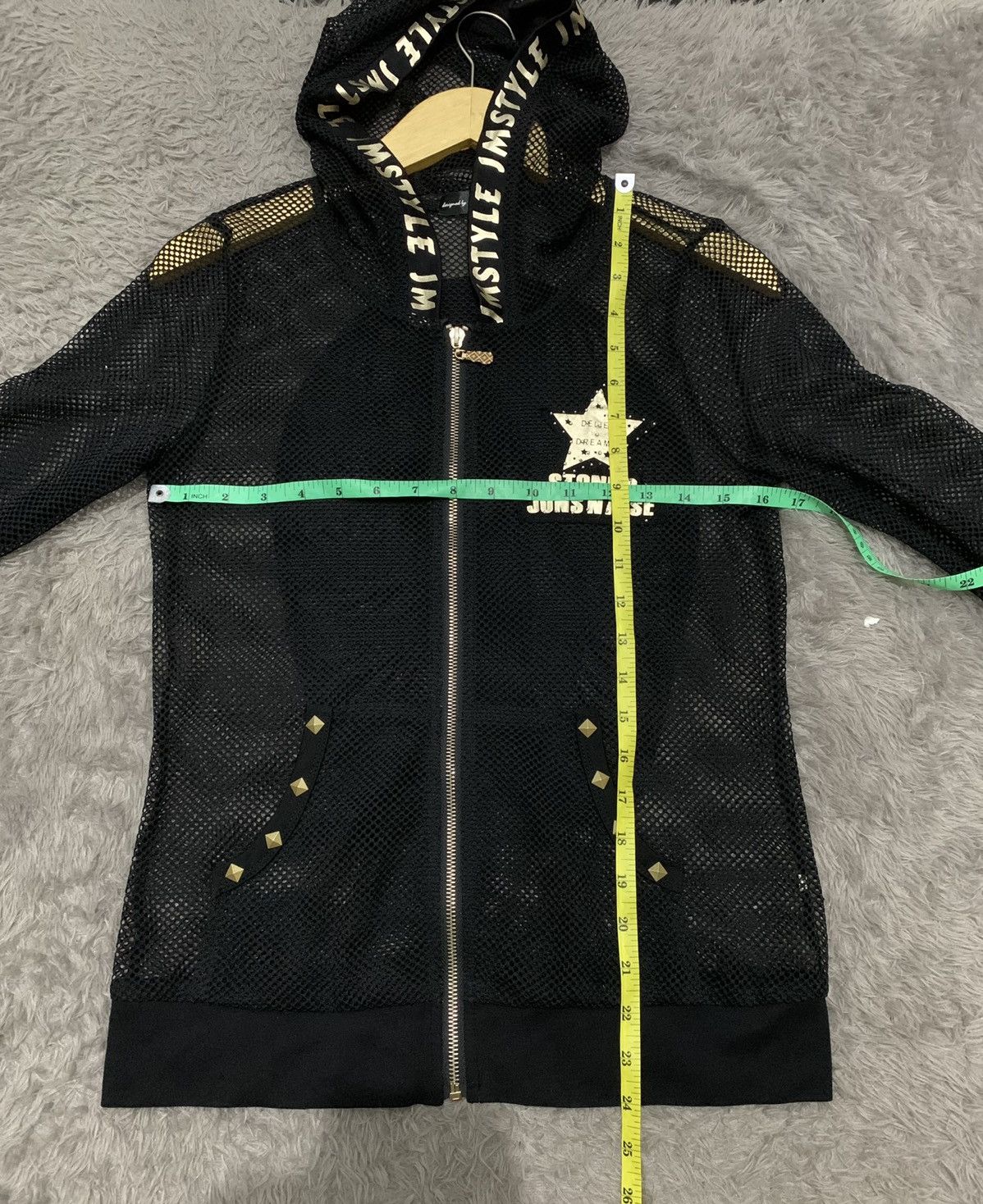 If Six Was Nine × In The Attic × KMRii 2000s Y2k Fishnet Hoodies JM style Size US M / EU 48-50 / 2 - 7 Thumbnail