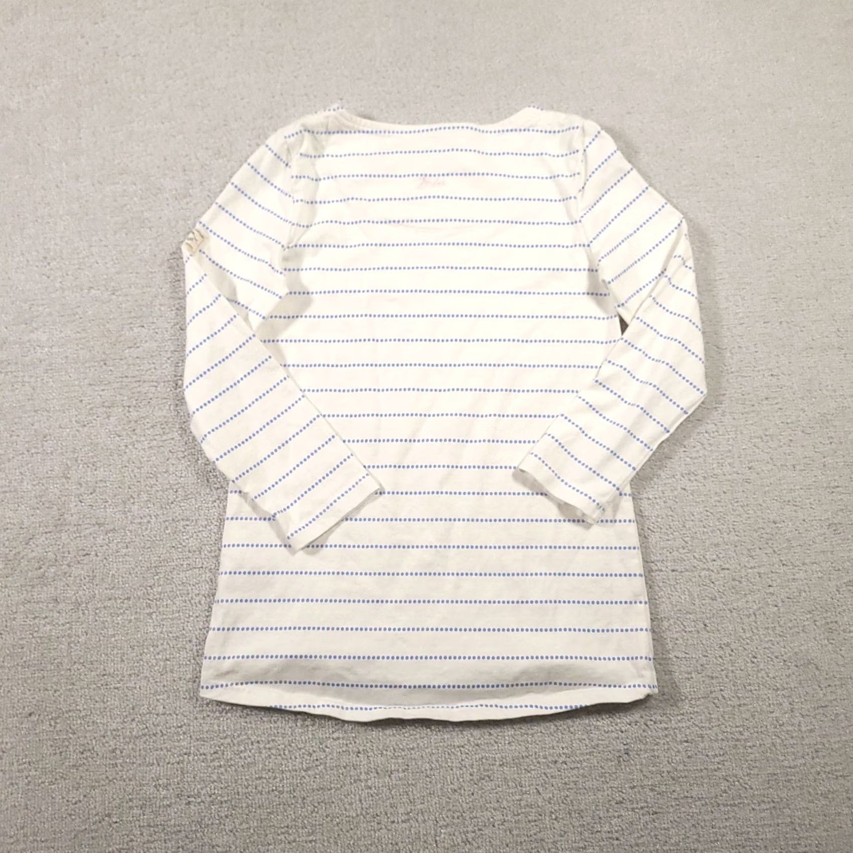 Vintage Joules Top White Blue Sz 6 Long Sleeve Striped Size M / US 6-8 / IT 42-44 - 7 Thumbnail