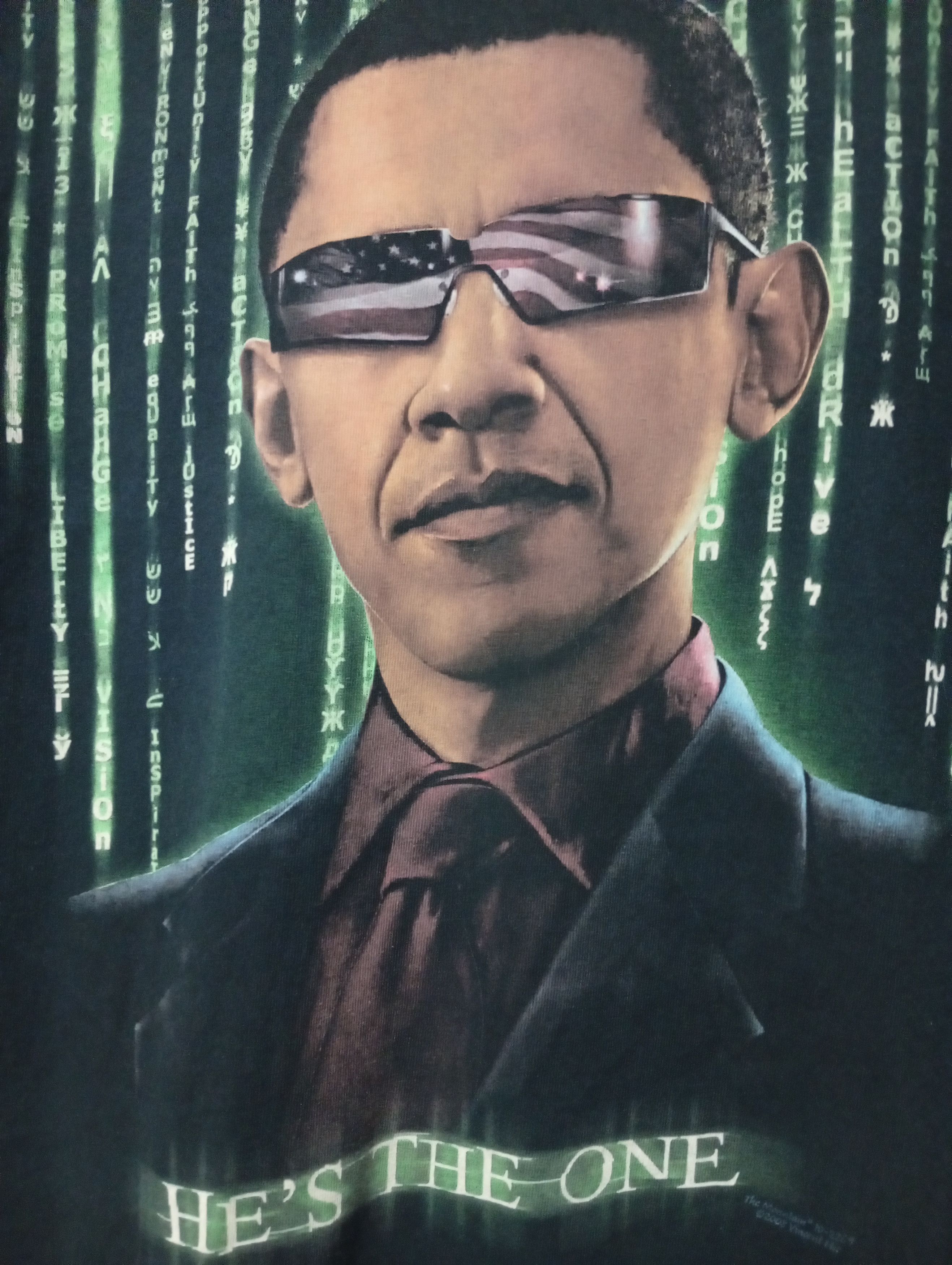 The Mountain Vtg y2k The Mountains Obama Parody The Matric Size US M / EU 48-50 / 2 - 3 Thumbnail