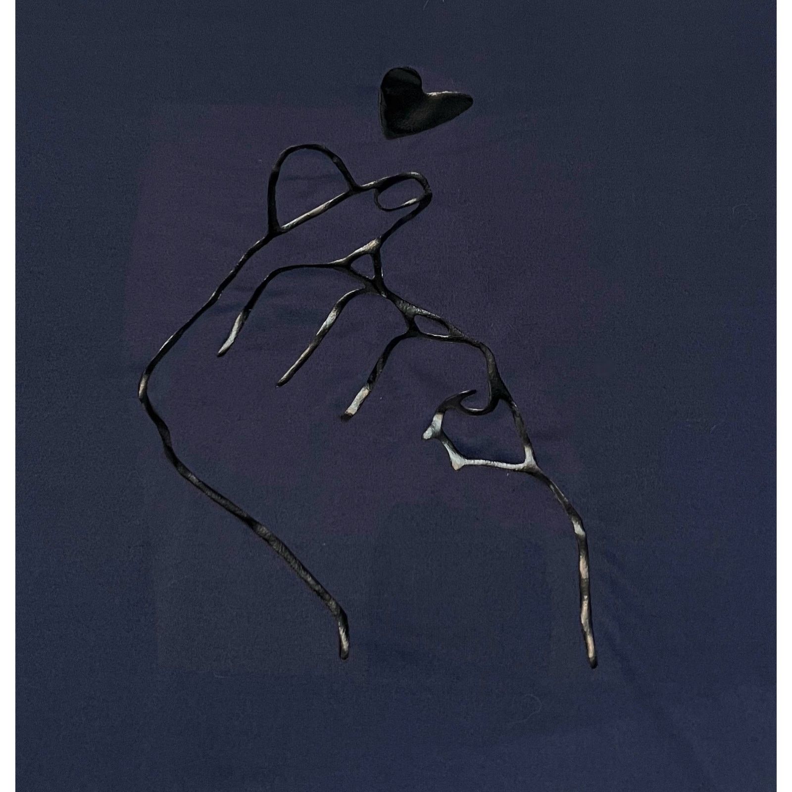 Other Minimalist Cut Out Hand Heart Gesture T-Shirt NCS Brand Blue Size M / US 6-8 / IT 42-44 - 3 Thumbnail