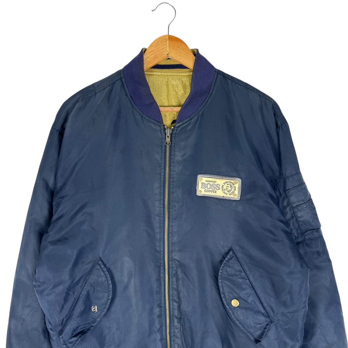 Japanese Brand 🌟SUNTORY BOSS COFFEE REVERSIBLE MA-1 BOMBER JACKET Size US L / EU 52-54 / 3 - 9 Thumbnail