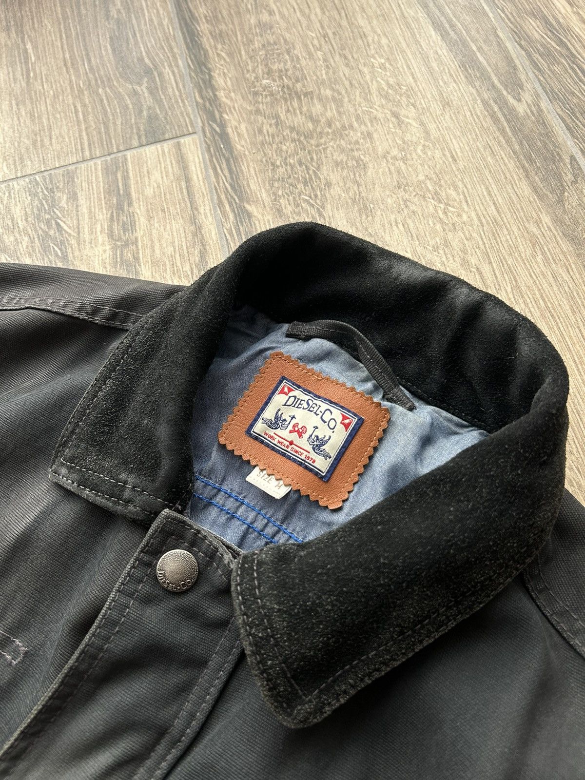 Diesel Vintage Diesel Waxed denim bomber jacket mens rare Size US M / EU 48-50 / 2 - 4 Thumbnail