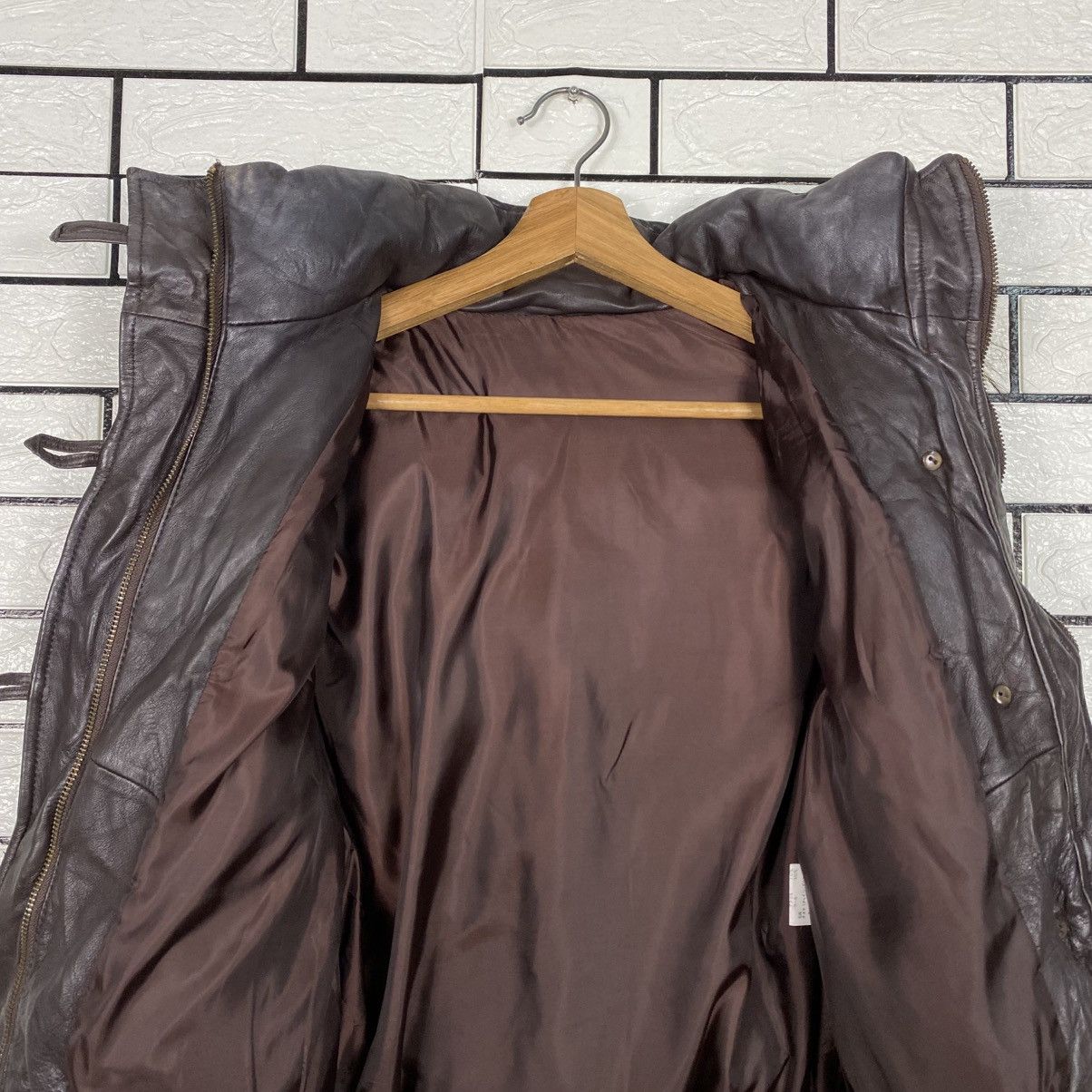 Japanese Brand 📌Vintage Cropped Leather Jacket Unbranded Mink Fur Collar Size US M / EU 48-50 / 2 - 16 Thumbnail