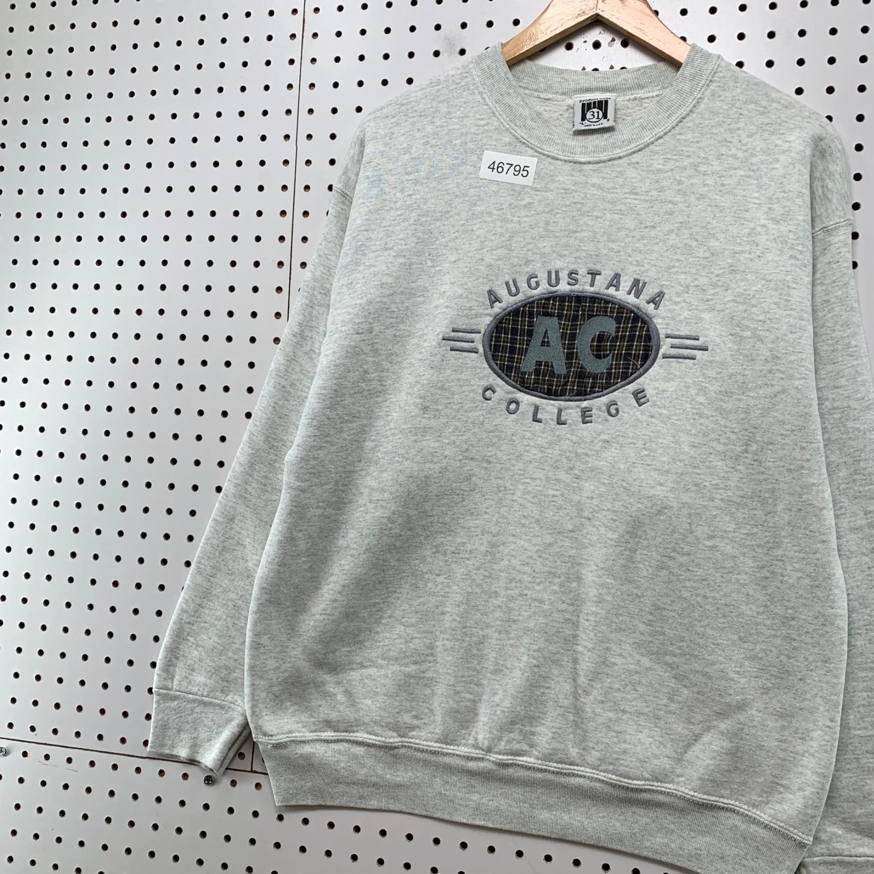 Vintage VINTAGE Augustana College Sweatshirt Mens Large Gray Fleece Embroidered USA Size US L / EU 52-54 / 3 - 5 Thumbnail