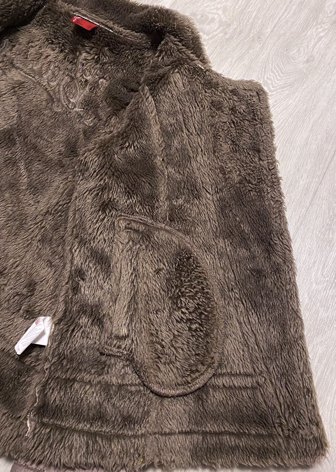 Levi's BigLogo Embroidery Faux Fur Shearling Coat Asymmetric Jacket Size S / US 4 / IT 40 - 22 Thumbnail
