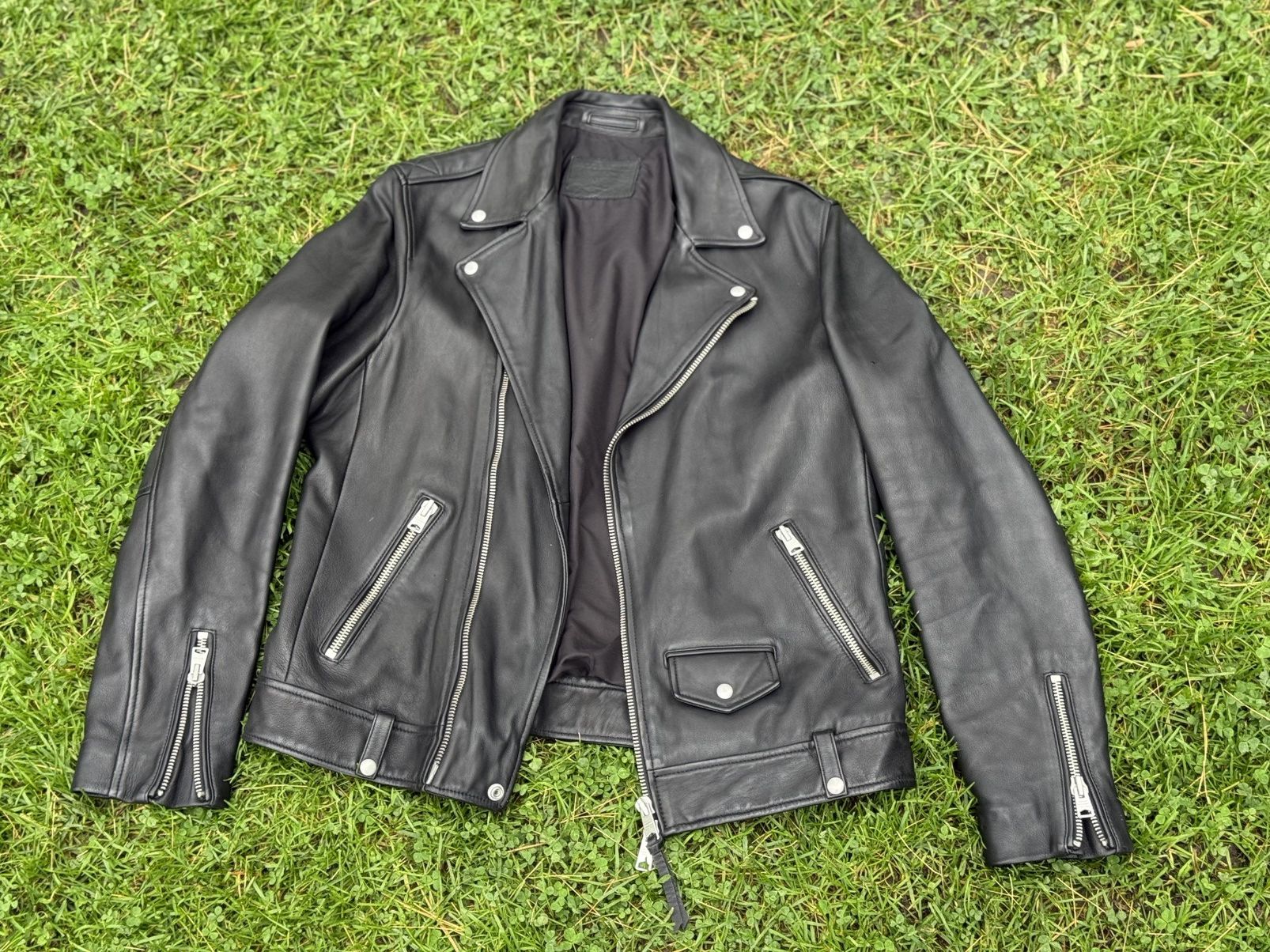 Allsaints Milo Biker Leather Jacket Size US L / EU 52-54 / 3 - 1 Thumbnail